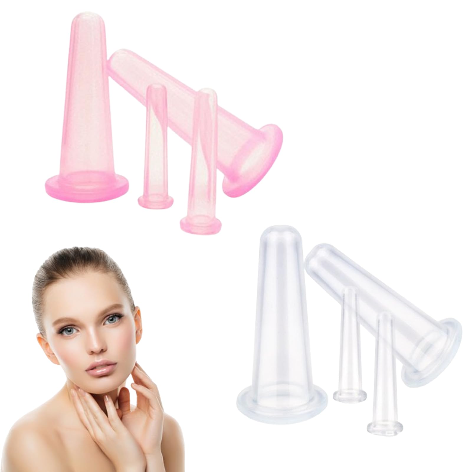 OXYGLOBE 8 Pcs Facial Cupping Set Facial Cupping Set For Face Silicone Cupping Cups Massage Set Cupping Therapy Cups Face Lift Cups Vacuum Suction Cup Natural Silicone Facial Massage Cup For Body (B0CXT2NNK3) Amazon Price History, Amazon Price Tracker
