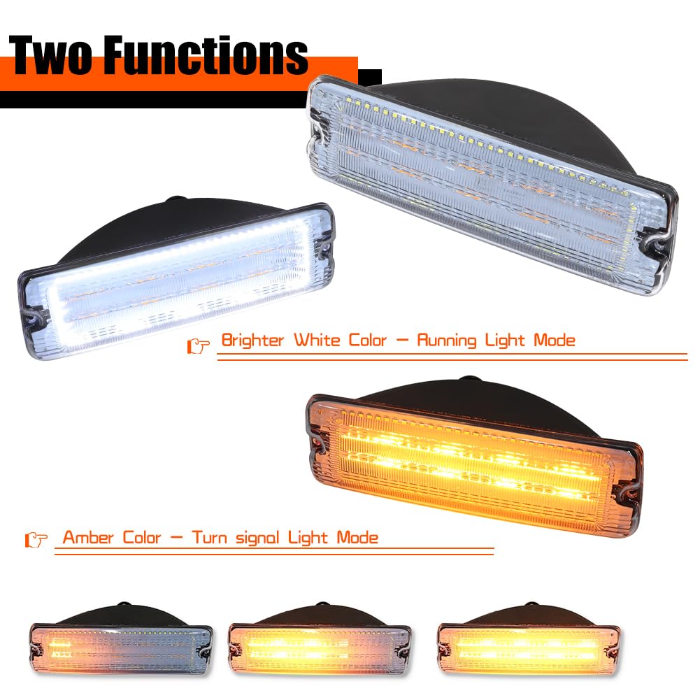 For Dodge W150 W250 D150 D250 D350 Ramcharger Amber Led Front Side For Dodge W150 W250 D150 D250 D350 Ramcharger Amber Led Front Side