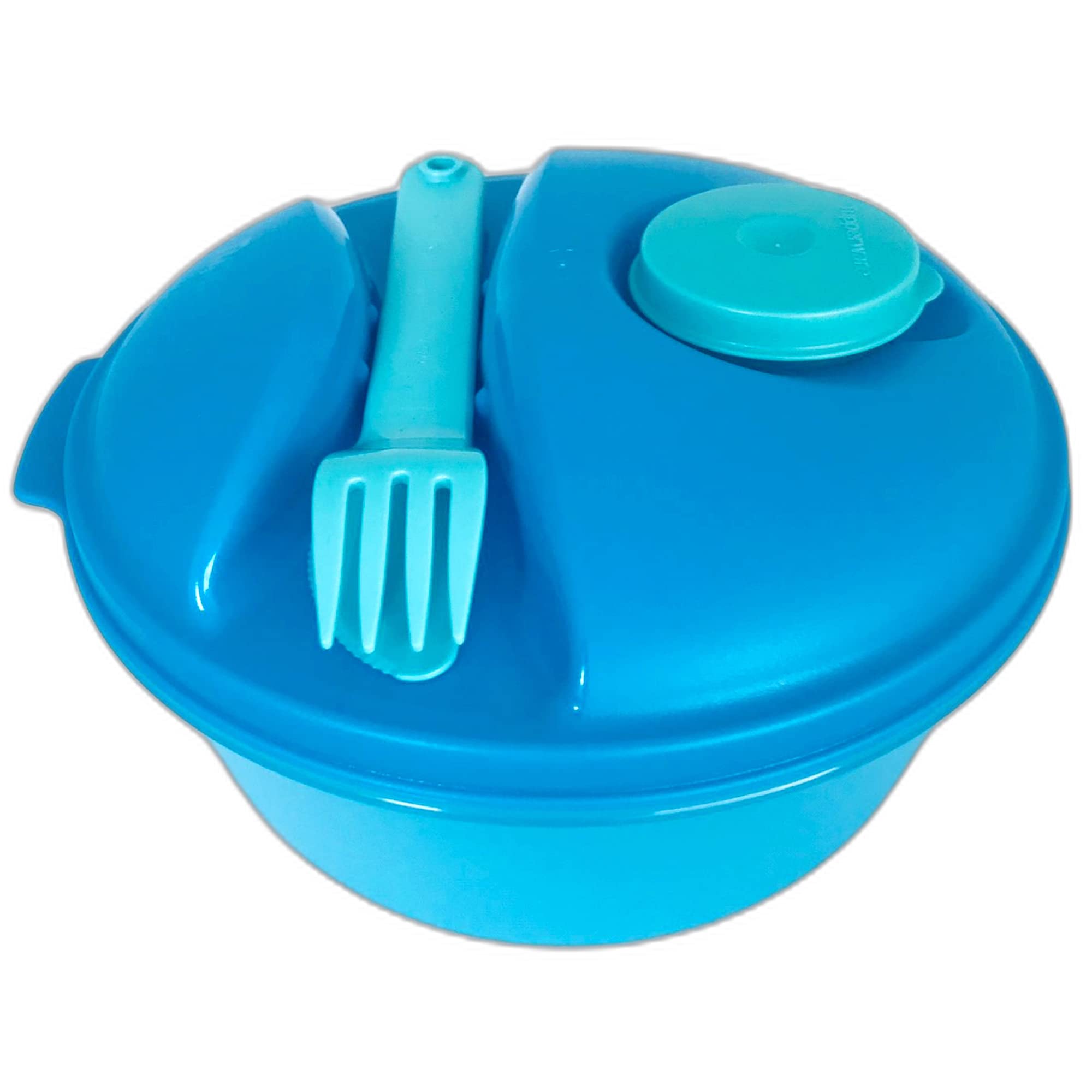 Tupperware to Go Salat&Go 1,5 L blu turchese A157 insalata & Go con posate picnic e tazza da condimento