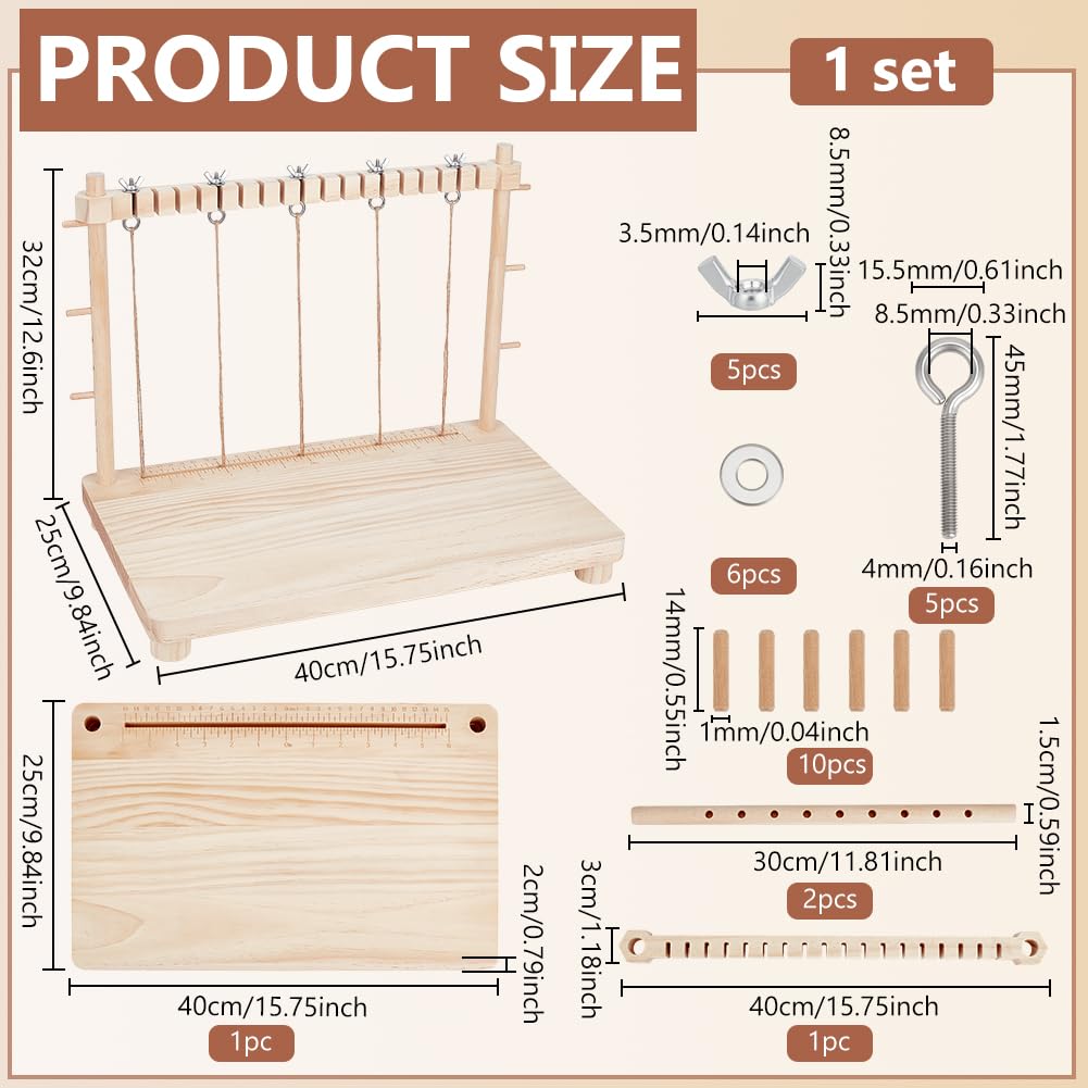 BENECREAT Set di Telai per Cucito e Rilegatura In Legno, Telaio per Rilegatura Libri, Forniture per Rilegatura A Mano di Libri Fatti A Mano, Fai Da Te, 40x25x32cm