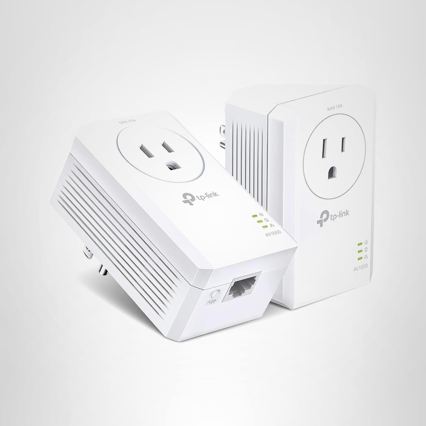 TP-Link AV1000 Powerline Ethernet Adapter Kit (TL-PA7017P KIT) - Passthrough, Noise Filtering, Gigabit Port, Plug Pair & Play, Network Adapter, Free Expert Support: AV1000 with passthrough- Newer Model