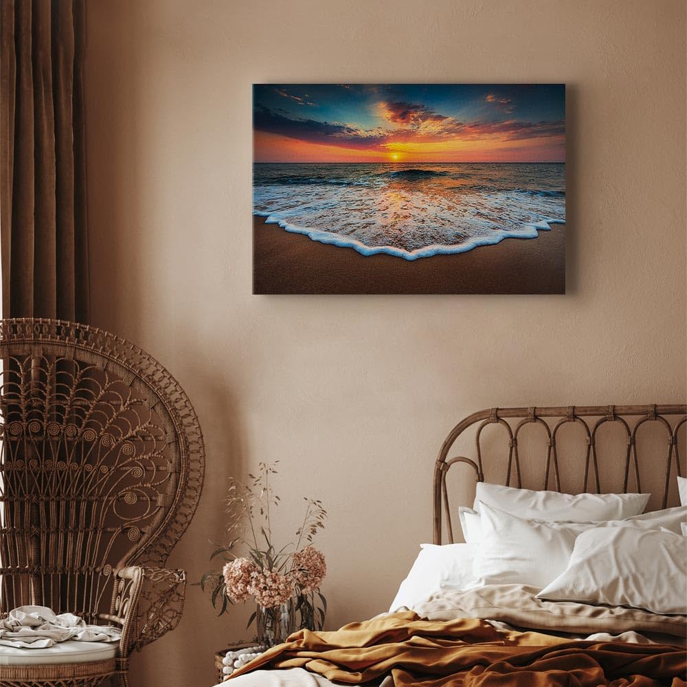 murando - Quadro Acustico Mare 1 pezzo schiuma acustica Quadri Moderni Camera da Letto Matrimoniale - Stampa su Tela - Pannelli Fonoassorbenti Decorativi - Fonoassorbente Acustiche