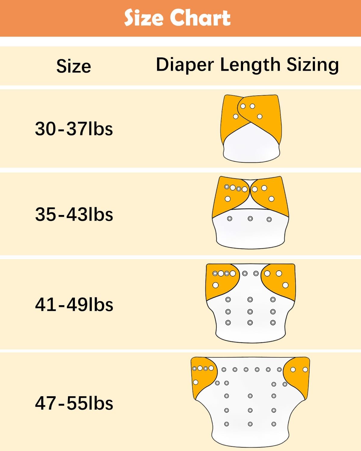 babygoal Large Cloth Diapers Pack of 13 for 3-5 Year Toddlers, Cloth Diaper Covers 6 Pack with 6pcs Inserts and Wet Bag, Reusable Washable & Waterproof