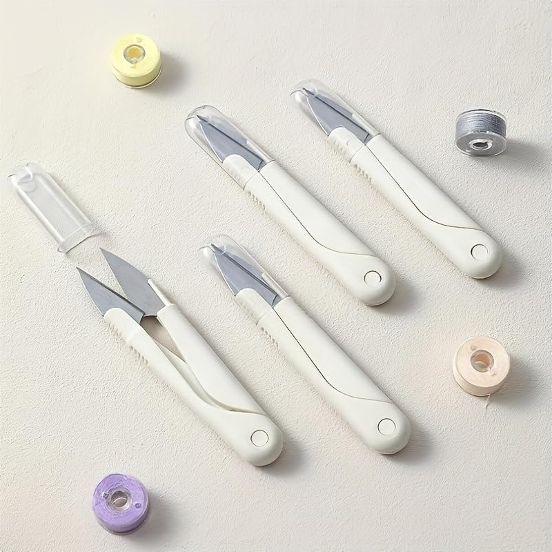 Mini Sewing Scissors with Protective Cover - Stainless Steel Craft Scissors for DIY, Fabric & Thread Trimming, Essential Tailor Tool (1Pcs)