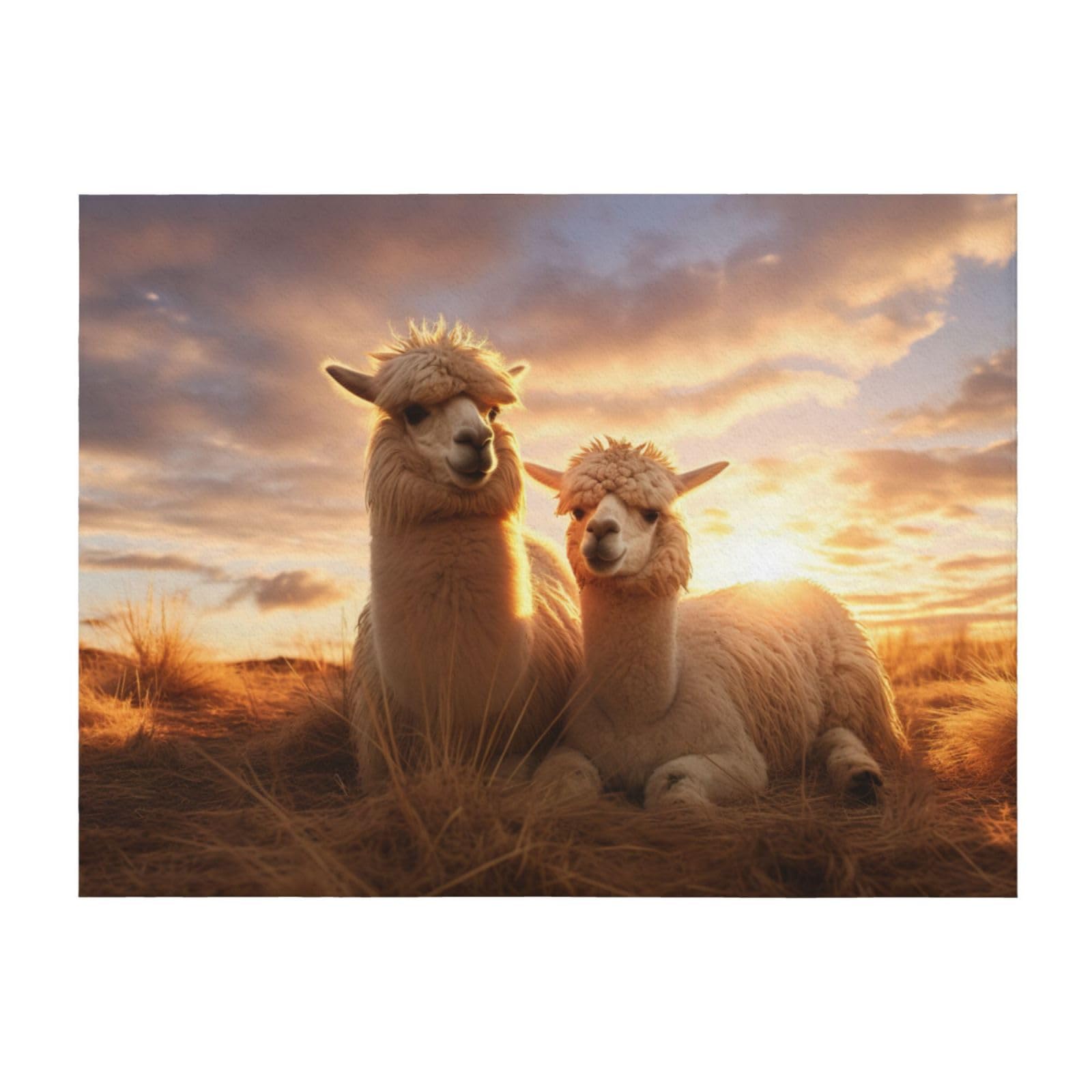 Couverture légère en alpaga Llama1 pour lit et canapé toutes saisons
