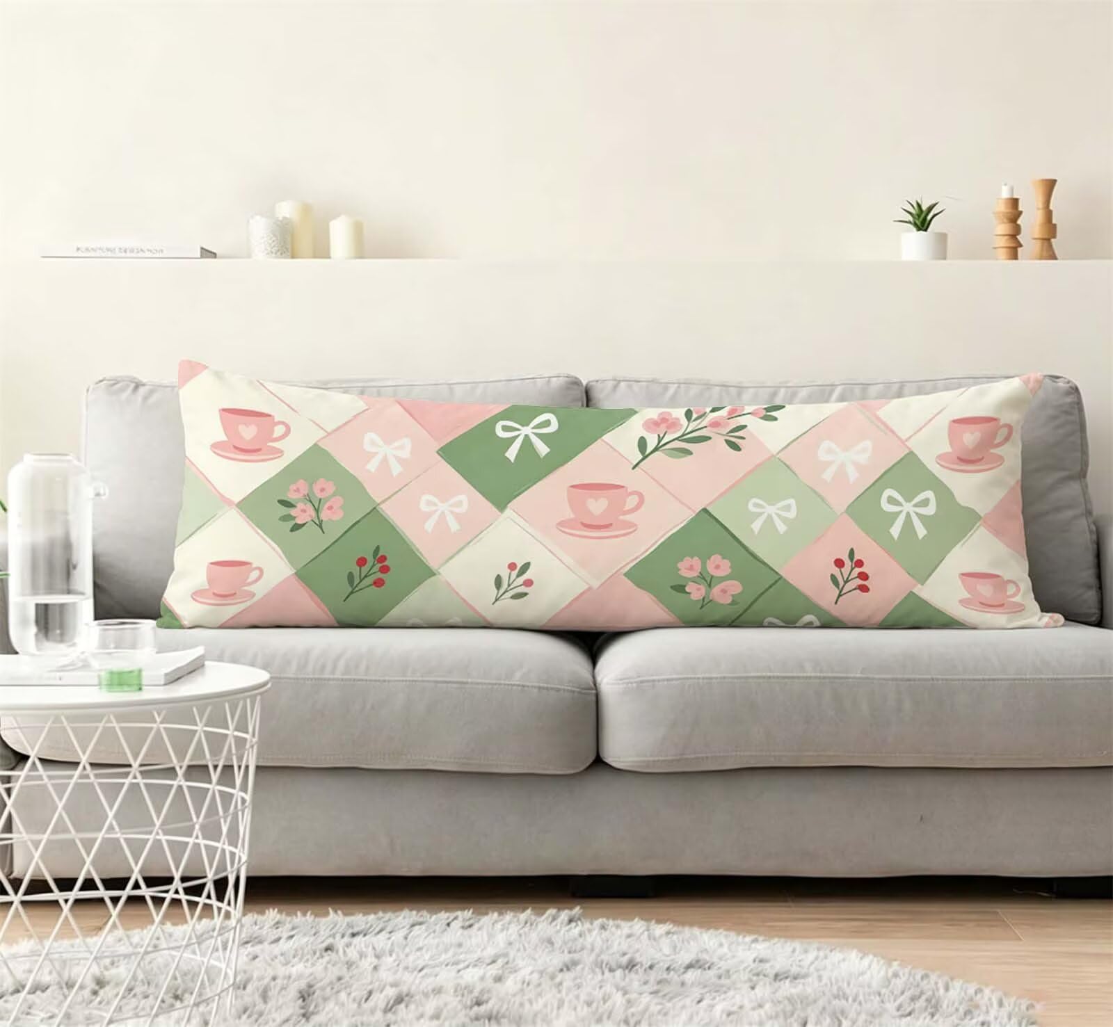 Fodera Cuscino 50 x 150 cm, Rosa-5 Velluto Copricuscini Letto, | con Invisibile Cerniera, Morbida e Traspirante, per Biancheria da Letto, Divano, chi Dorme Sul Fianco Abstract-3 j-131