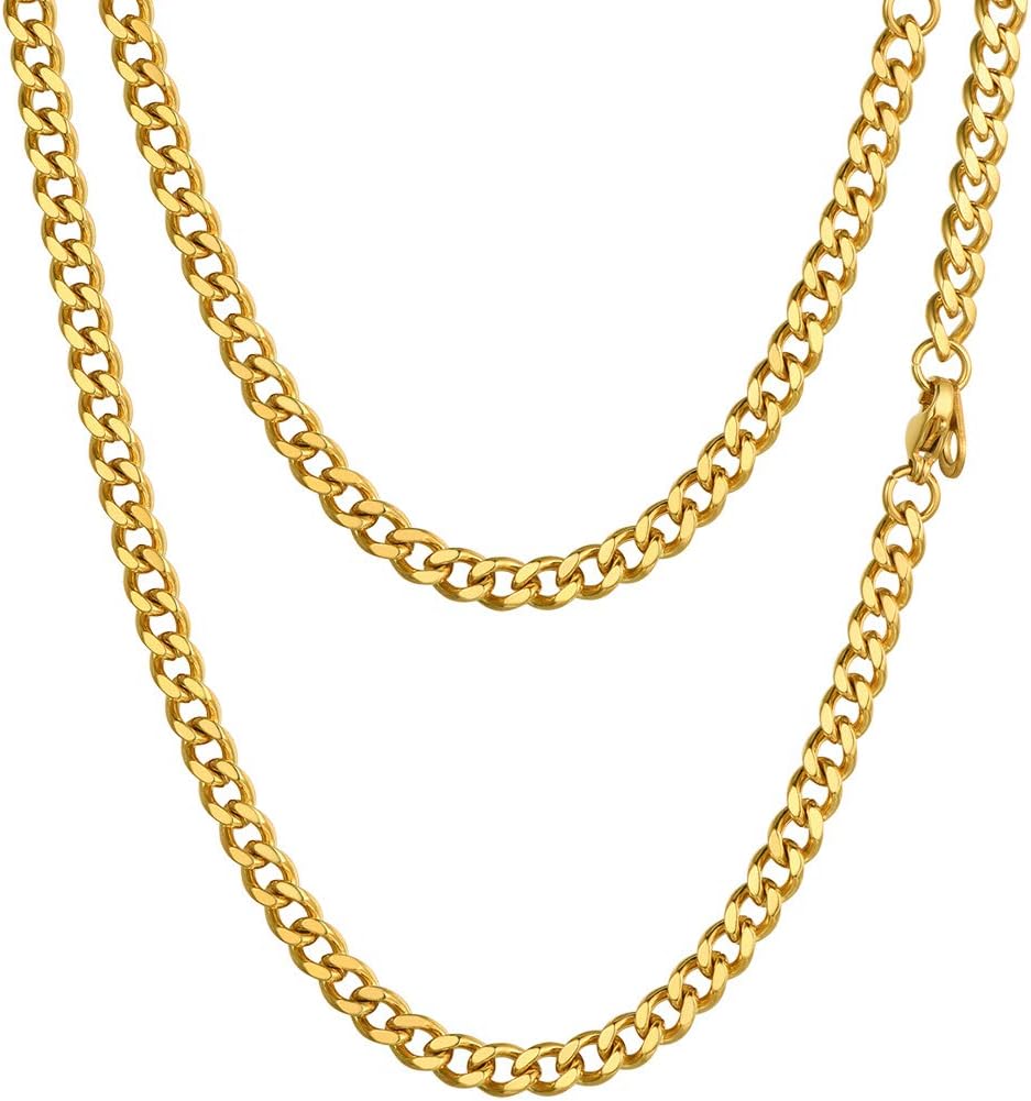 J: Cuban-4.8mm-18K Gold