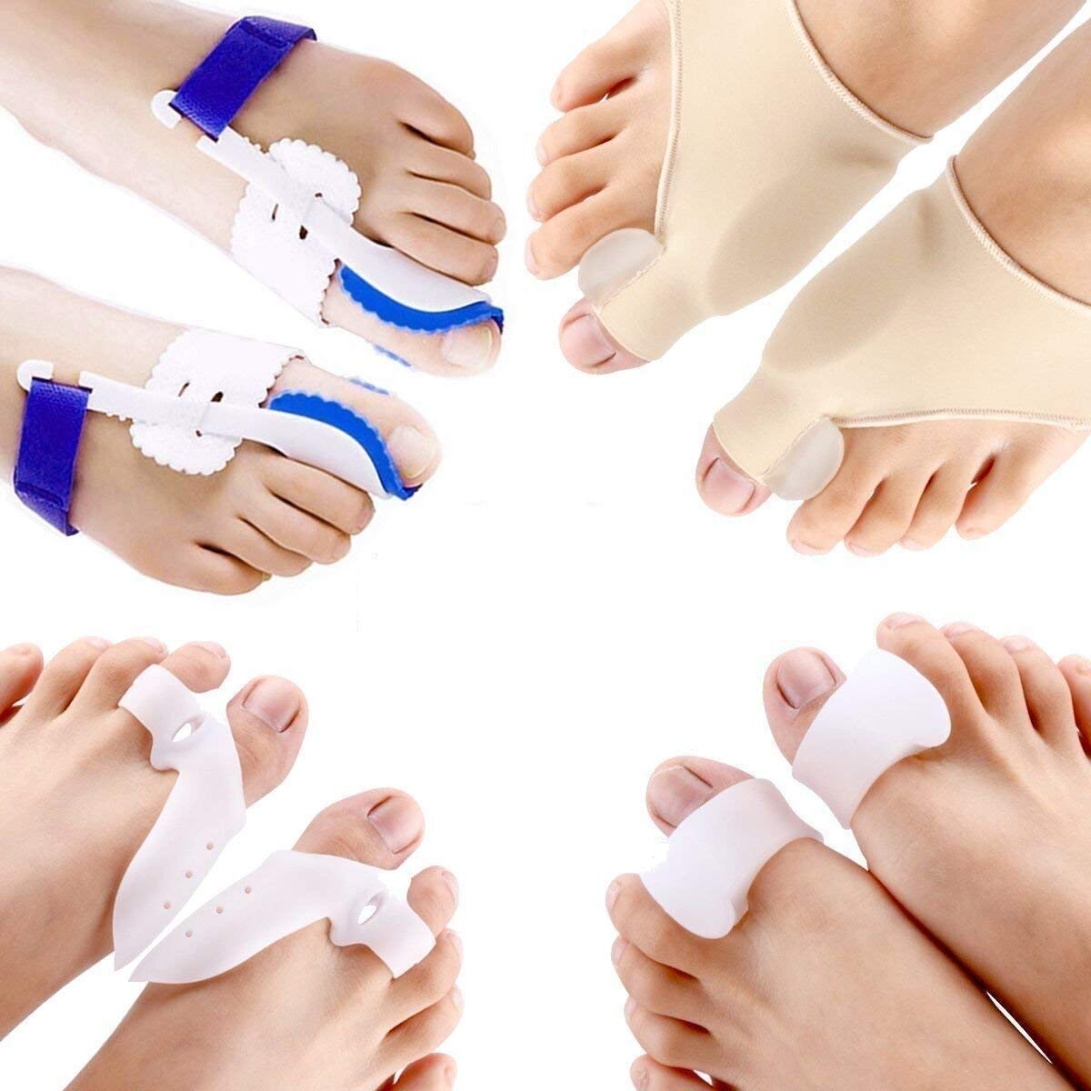 we3 Bunion Relief Kit Bunion Corrector Cure Pain in Big Toe Joint, Tailors Bunion, Hallux Valgus, Hammer Toe, Toe Separators Spacers Straighteners Splint (B083DZQ2K7) Amazon Price History, Amazon Price Tracker
