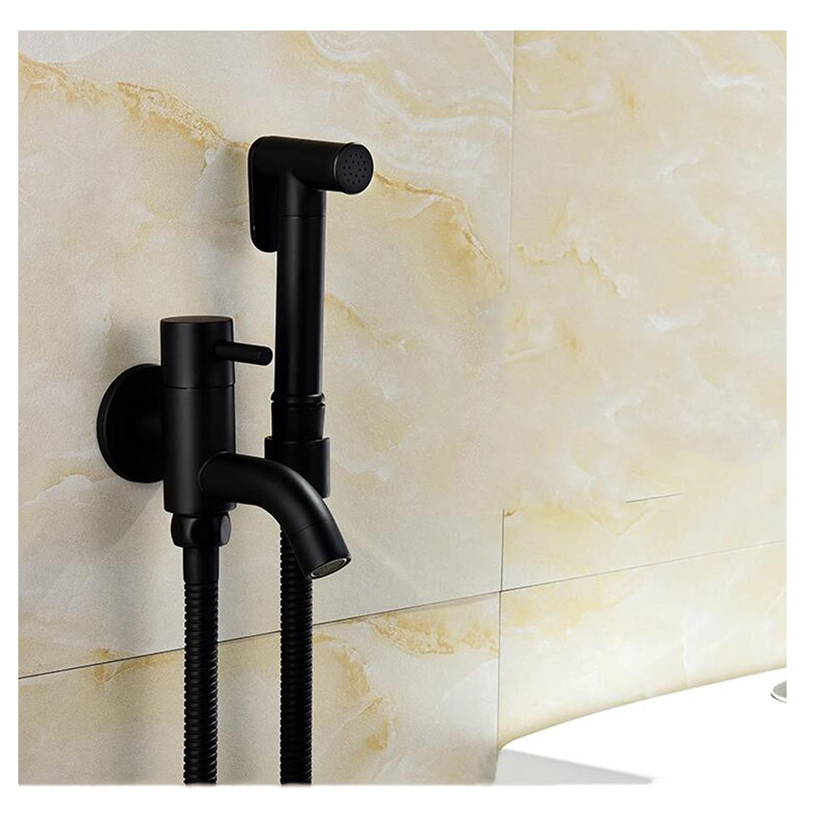 Pulvérisateur à couches en laiton noir avec pression réglable pour WC