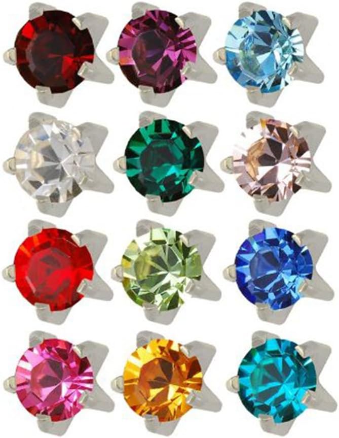 Studex Surgical Steel 3mm Regular Size Ear Piercing Studs in Prong Setting 12 Pair Mixed gun kit hypoallergenic surgical steel baby for women