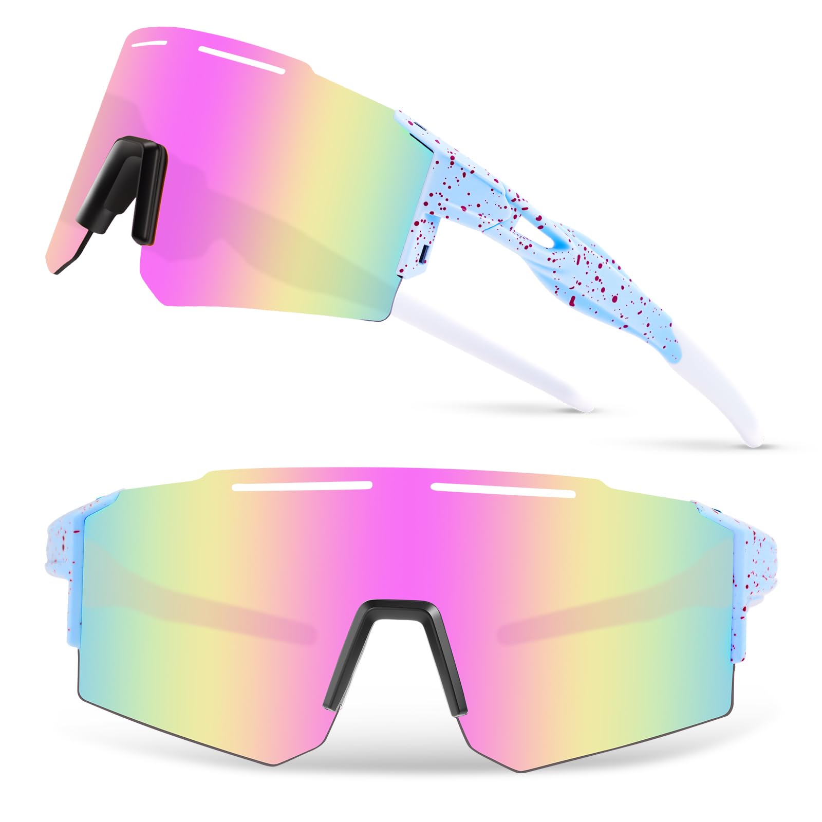 Realis Polarized Sports Sunglasses for Women and Men, Baseball Softball Sunglasses UV Protection for Cycling, Running