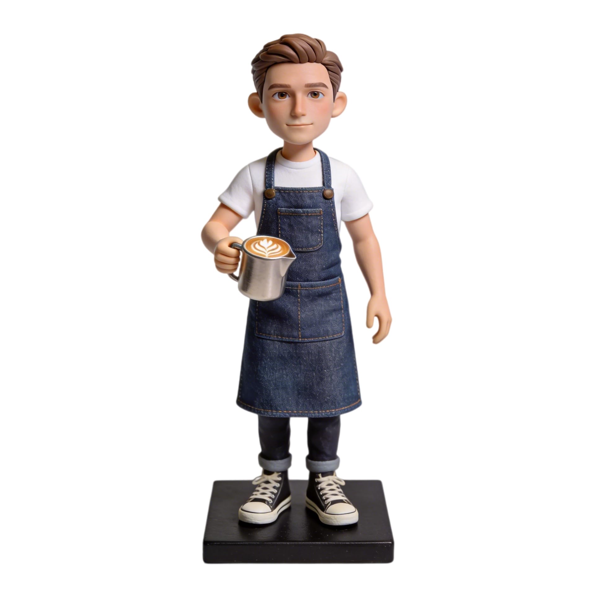 Figura 3D de cuerpo completo de la foto, hecha a mano de arcilla polivinílica personalizada, cabeza de bobblehead de vista previa, decoración de escritorio, regalo para cumpleaños, jubilación