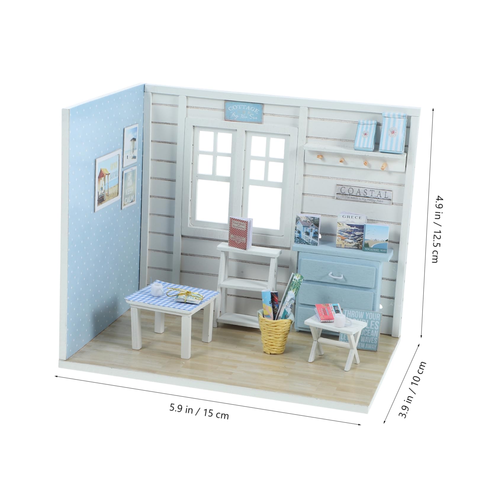 BESTonZON de Casa de Bricolaje para Niños Casa de Muñecas Miniatura DIY Juguete de Juguetes Familiar