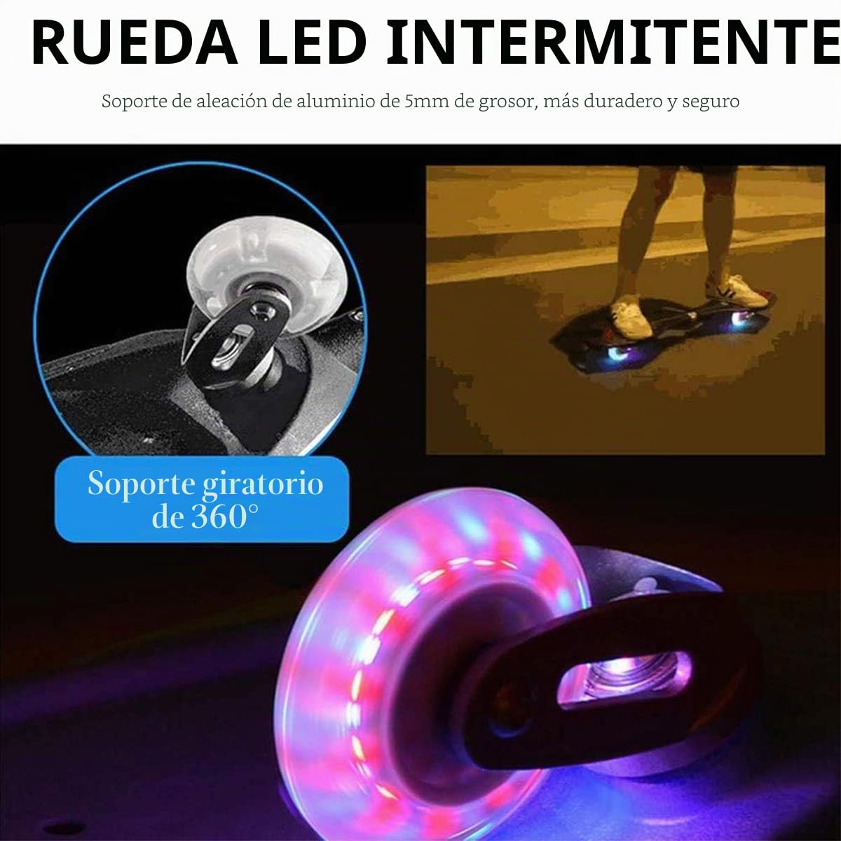 Waveboard Niños Street Surfing Caster Torsion Monopatín Doble Ruedas Luminosas