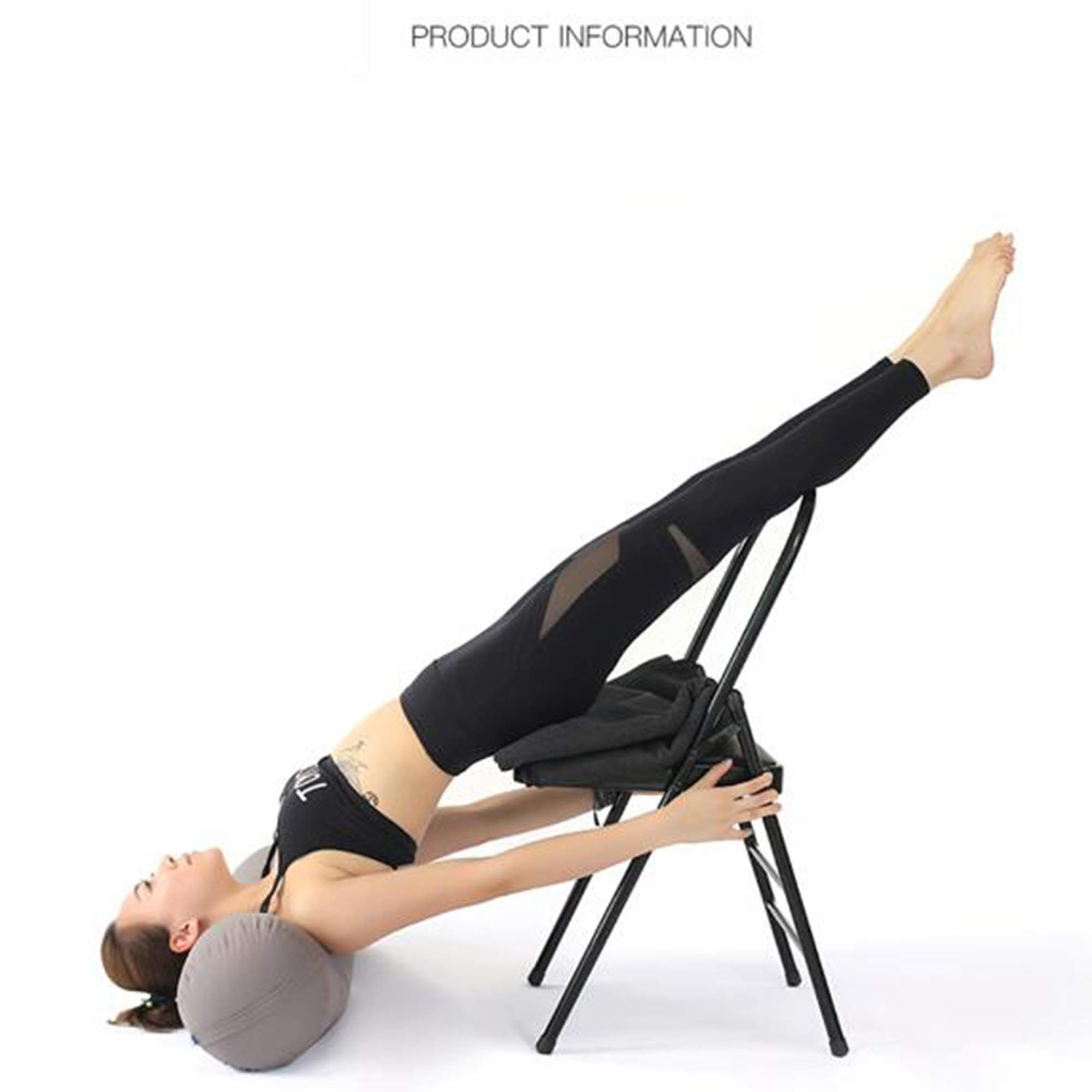 Sedia Yoga Pieghevole Senza Schienale - In Ferro, 80x44x47 Cm, Per Stretching, Supporto Postura, Allenamento A Casa
