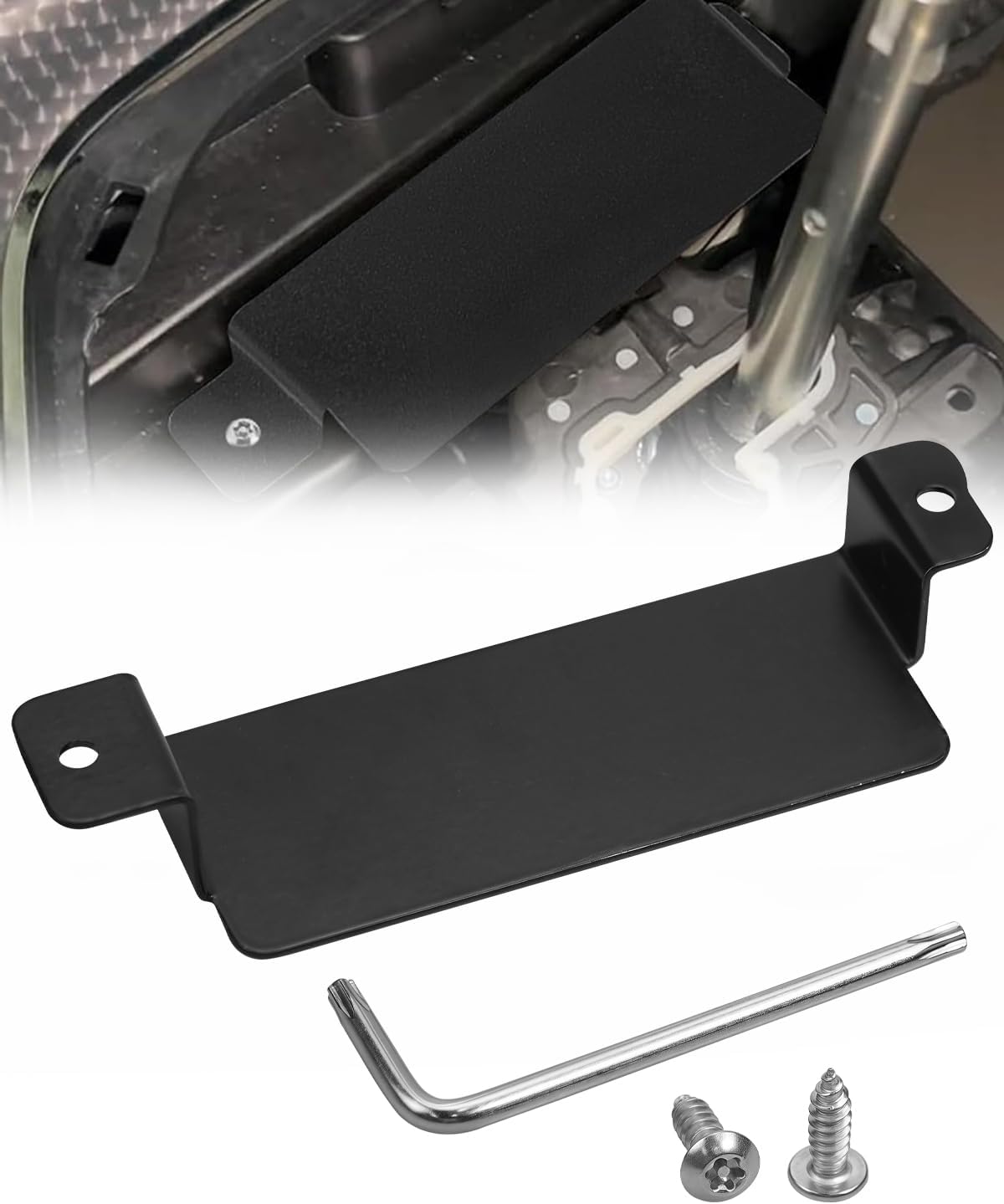 Anti-Theft Steel Neutral Cover Plate Compatible with Dodge Charger SRT Hellcat Redeye Scat Pack 392 Daytona HEMI 2015-2023, with Screws & Wrench