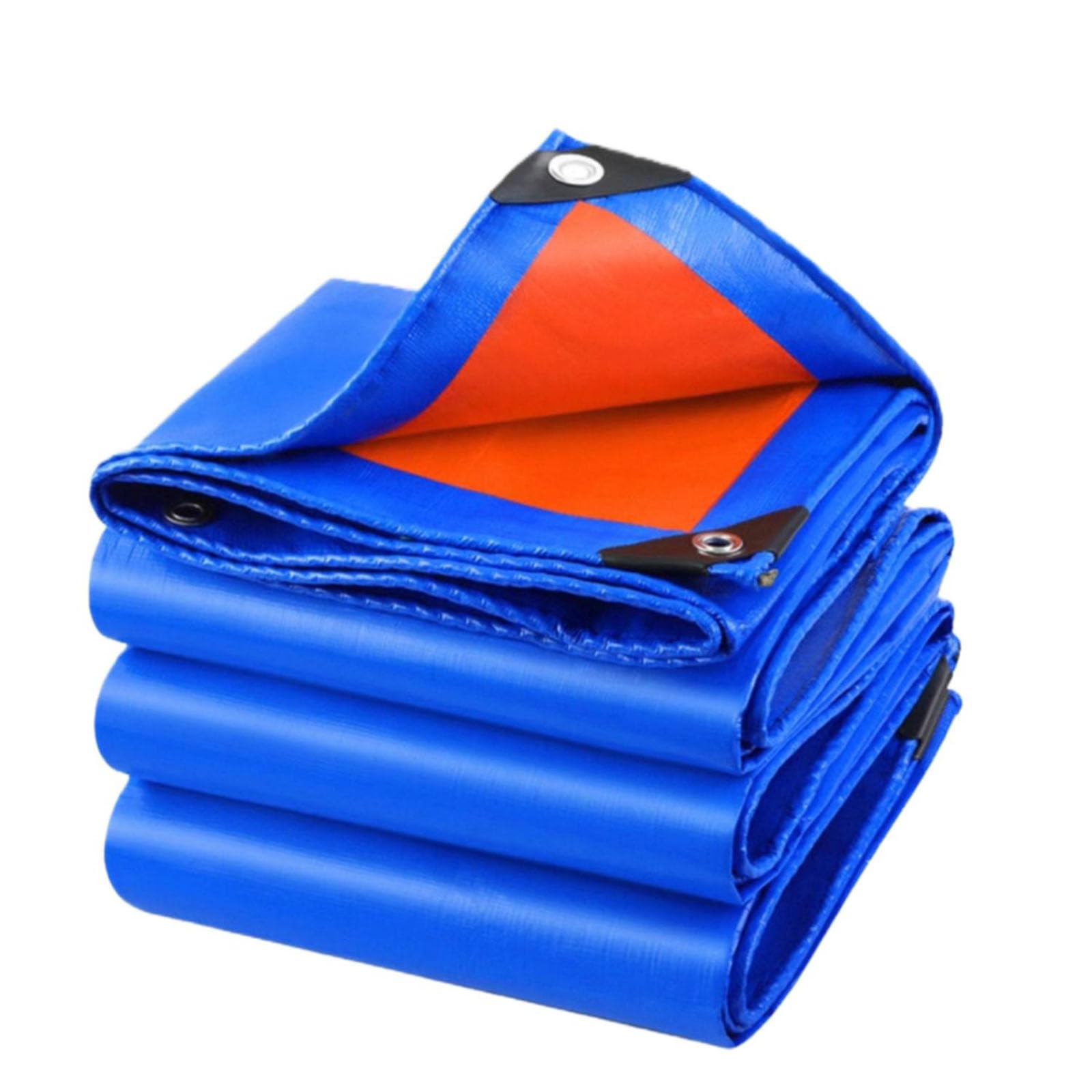 Tarpaulin 145 x 180 cm Waterproof, with Eyelets Tarp Sheet Cover Pe Material, Mould-Proof for Multipurpose Indoor Outdoor Protection, Blue