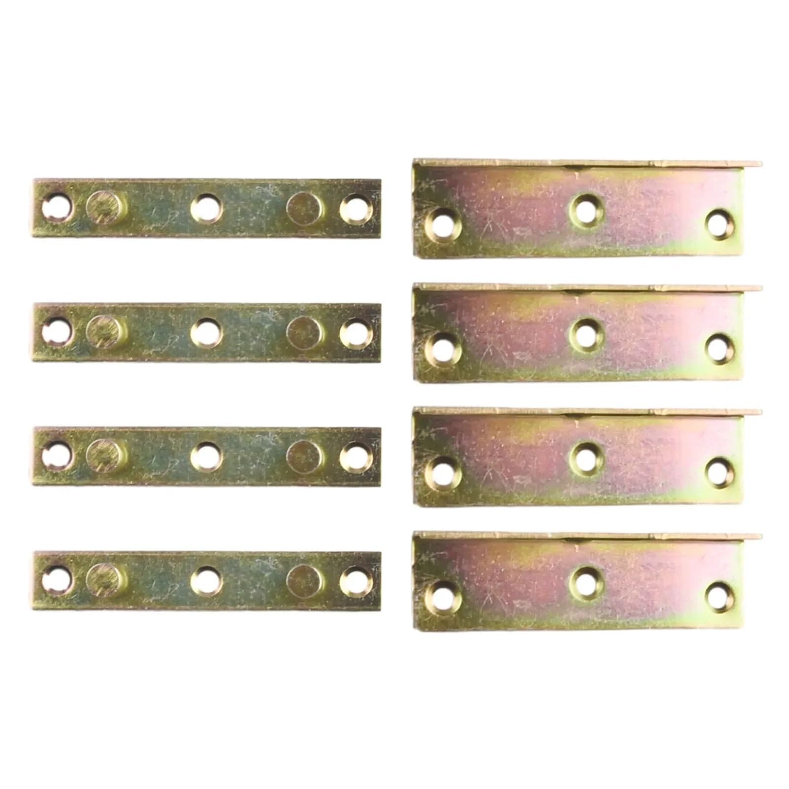 Huwoyg One Color 8Pcs Bed Rail Hook Bracket Furniture Hinge Non-Mortise Snap Connectors Corner Tone For Beds