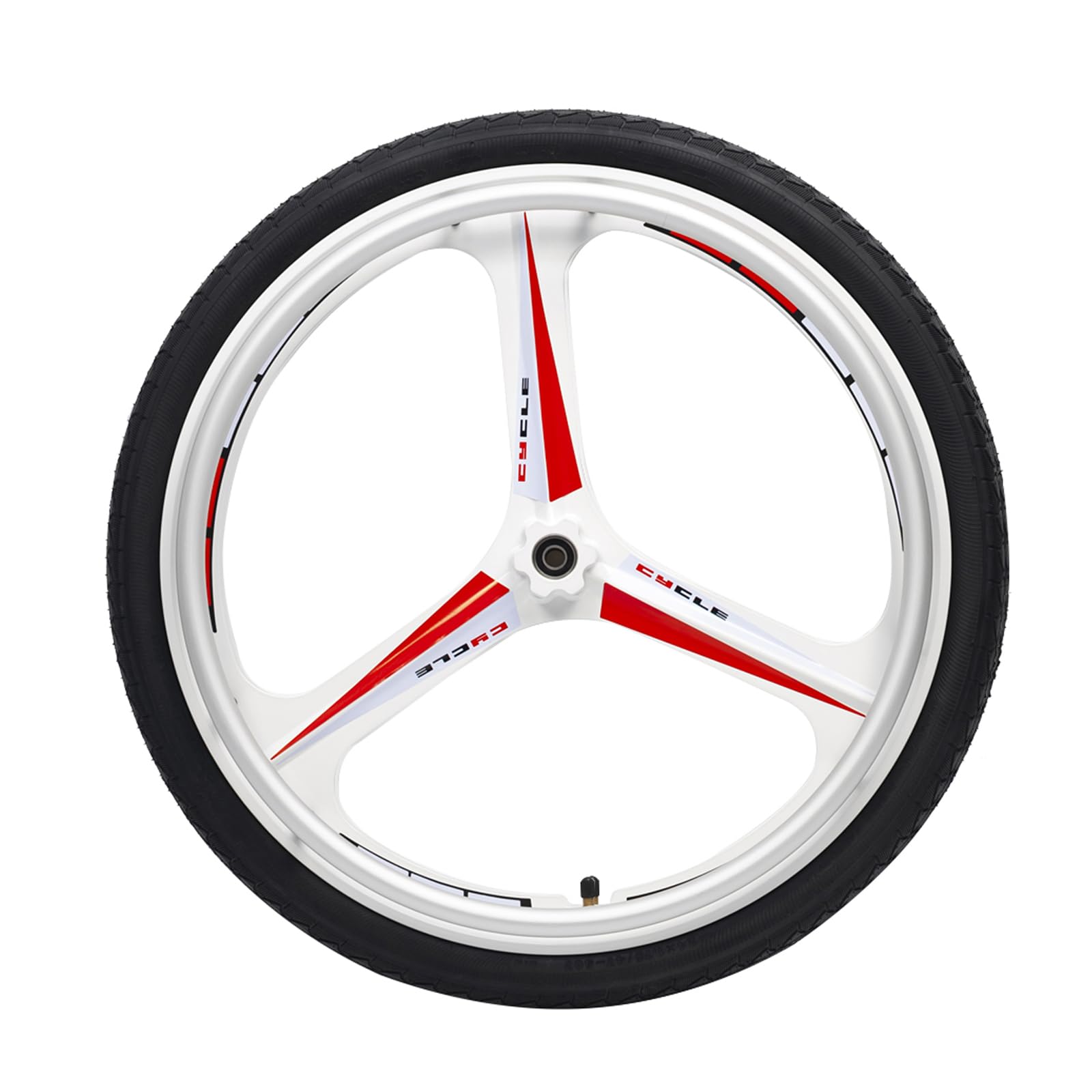 Ruote per sedie a rotelle Sportive, Sedia a rotelle Sportiva Leggera Sedia a rotelle Pieghevole Sedia a rotelle in Alluminio, per Adolescenti, Adulti, Anziani(24inch,White Tri-Spoke Wheel)
