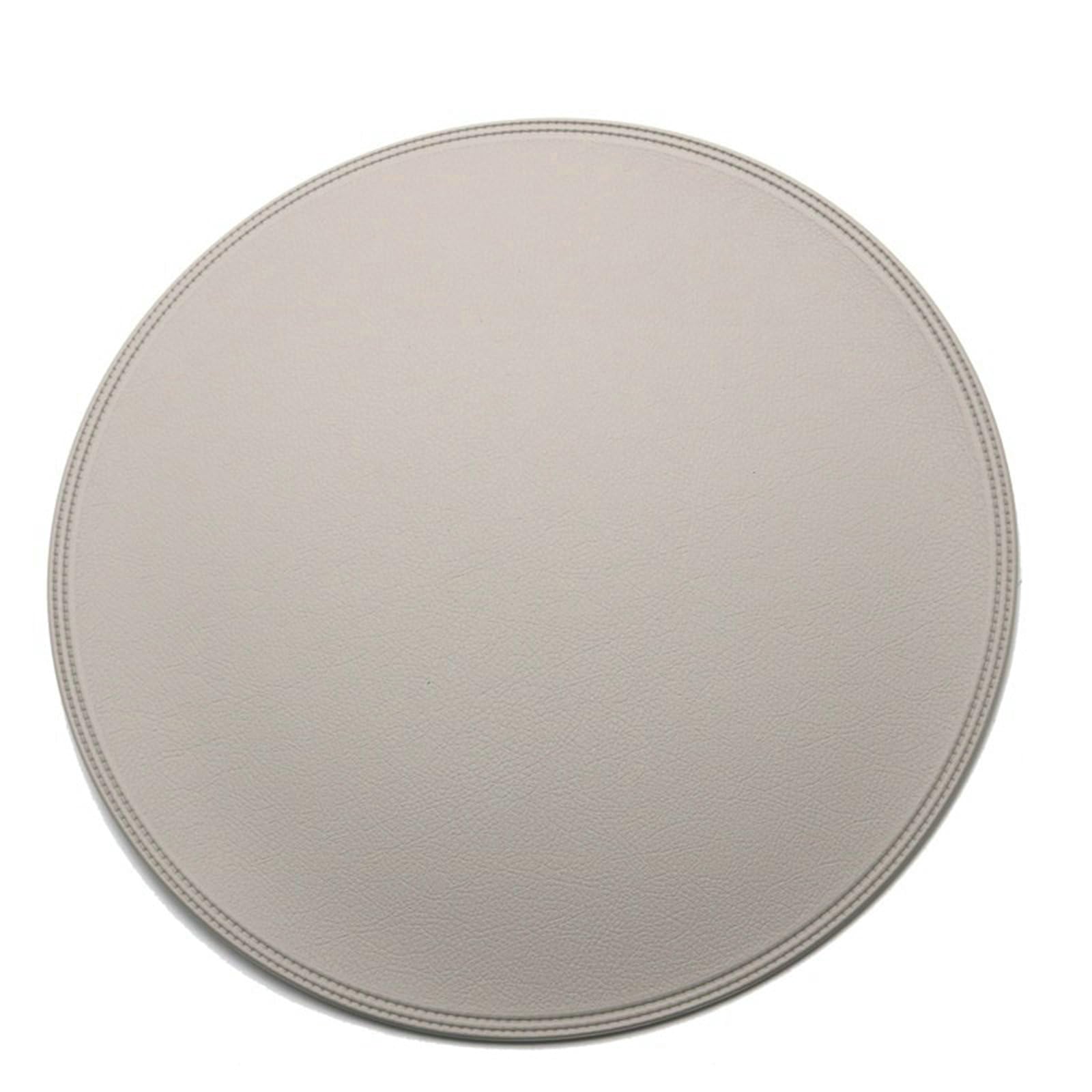 Mantel redondo salvamanteles redondos, juego de 6, 38 x 38 cm, mantel individual americano lavables gris