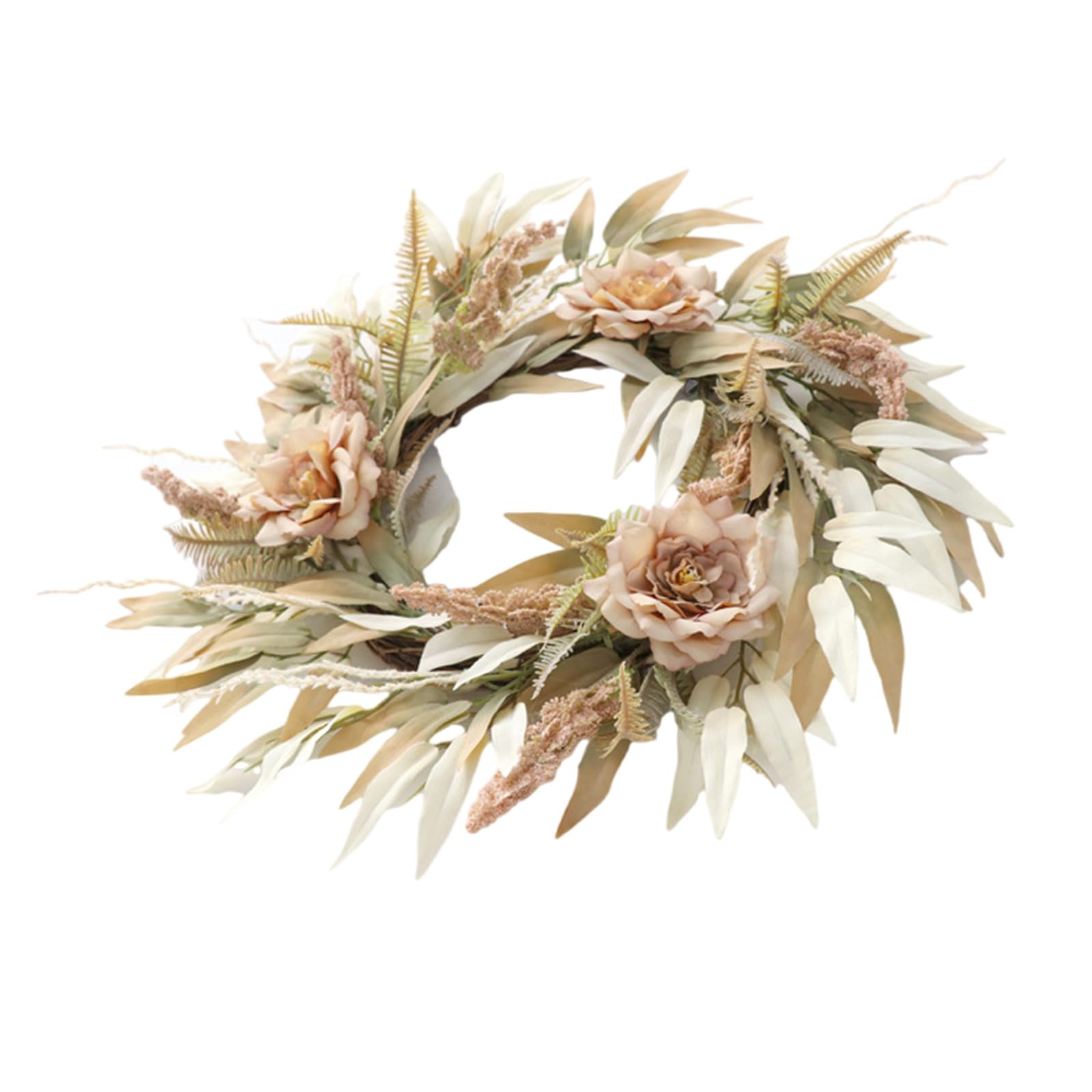Tsophreniq Thanksgiving Wreath Artificial Peony Flower Wreath for Thanksgiving Decorations, Autumn for Front Door, Garden Spring Decorations
