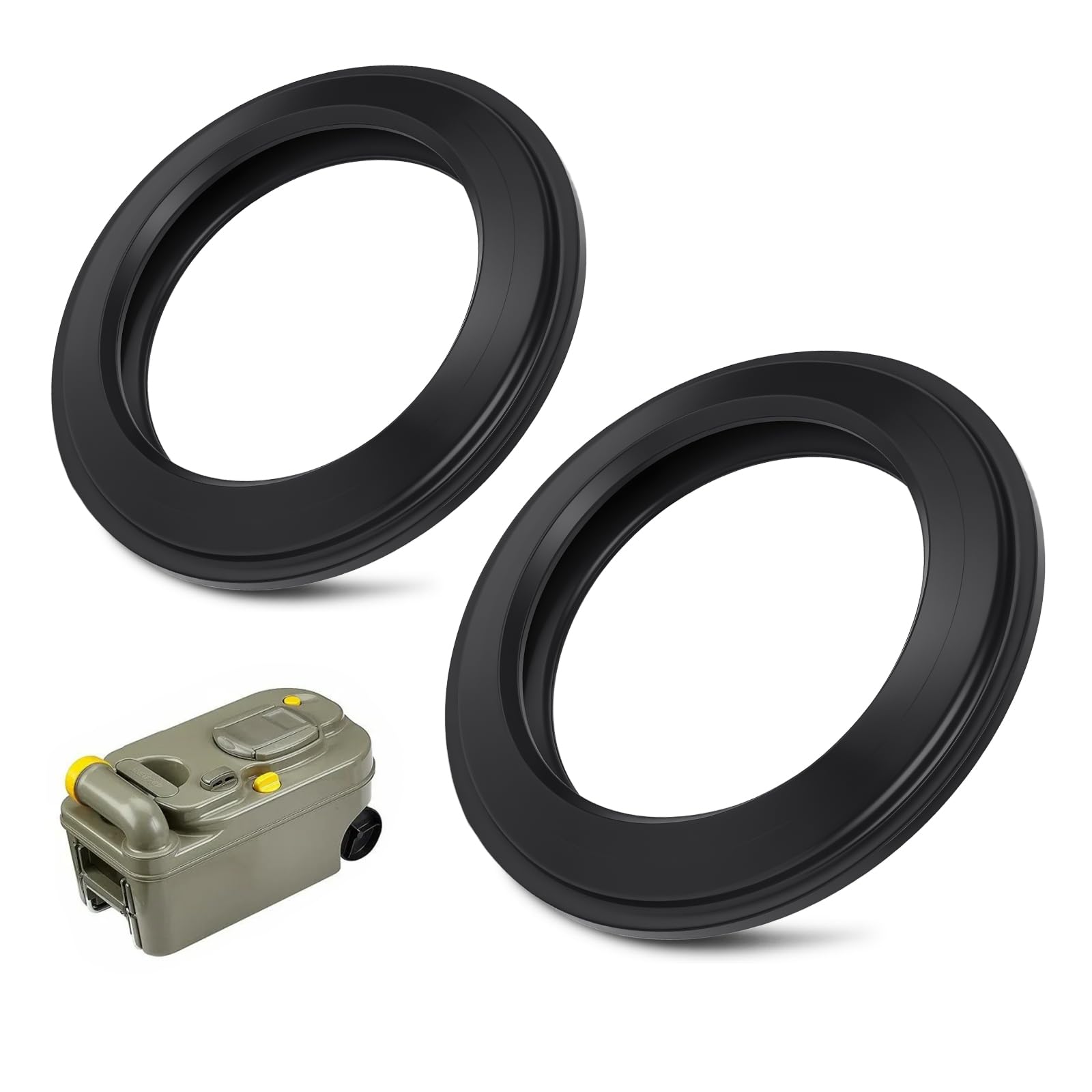 URAQT Replacement 110mm Toilet Lip Seal 23721 for Thetford Toilets C200 C250 C400 C500 C2 C3 C4 Caravan RV Toilet Waste Tank, Motorhome Toilet Waste Tank Seal, Toilets Spares and Cassette Seals Fix
