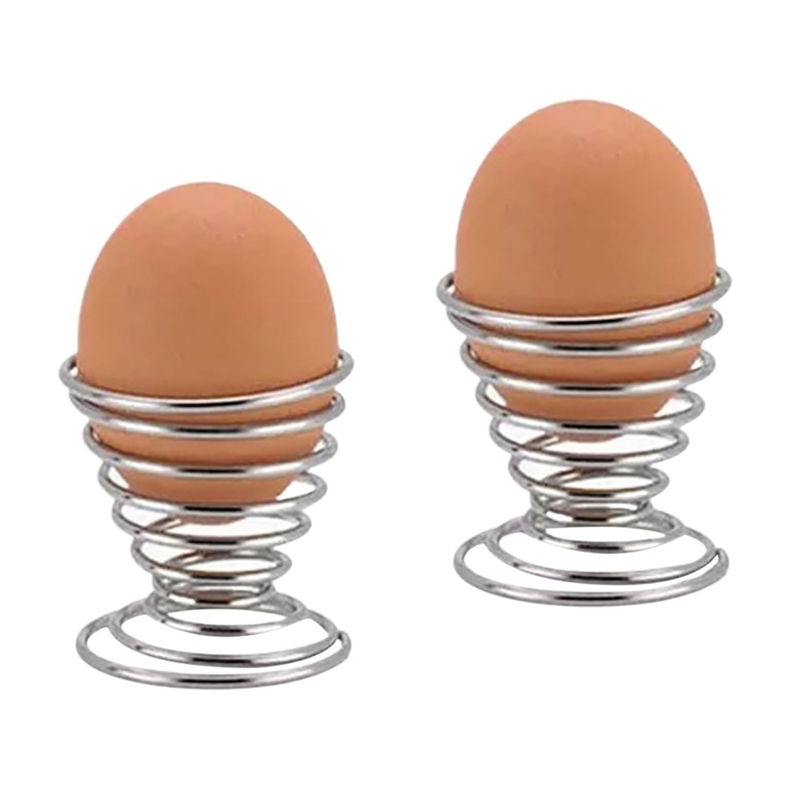 Hueveras, 6 Piezas de Utensilios de Cocina for Desayuno, Bandeja de Acero Inoxidable con Resorte for Huevos Duros, Herramienta de Cocina