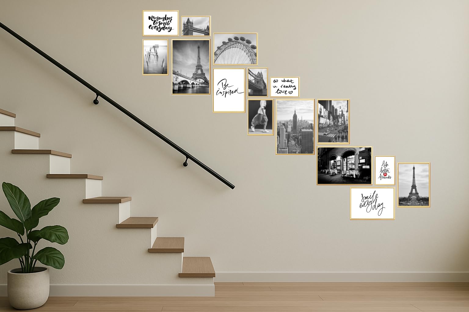 Wackadoo Fotolijst A4 21x29,7 (DIN A4) Zilver 3-delige set Fotomuur Fotolijst van lichtgewicht kunststof met glas Picture frame Poster