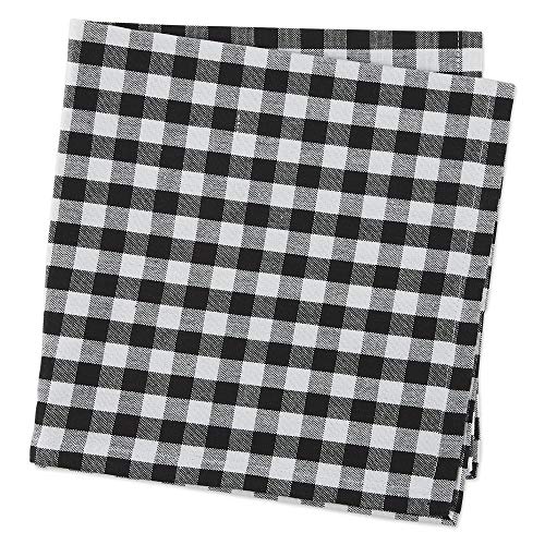 DII Cotton Napkin Set Machine Washable Everyday Basic, 20x20, Black & White Gingham, 4 Count - Image 5