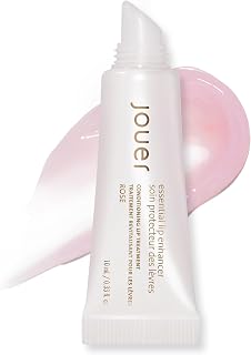 Jouer Essential Vegan Lip Enhancer - Plumping Lip Gloss - Enhancing Lip Conditioner - Moisturize, Plump, & Nourishing Lip Care - Jojoba Seed Oil & Maxi Lip Formula for Moisturizing and Fullness, Rose