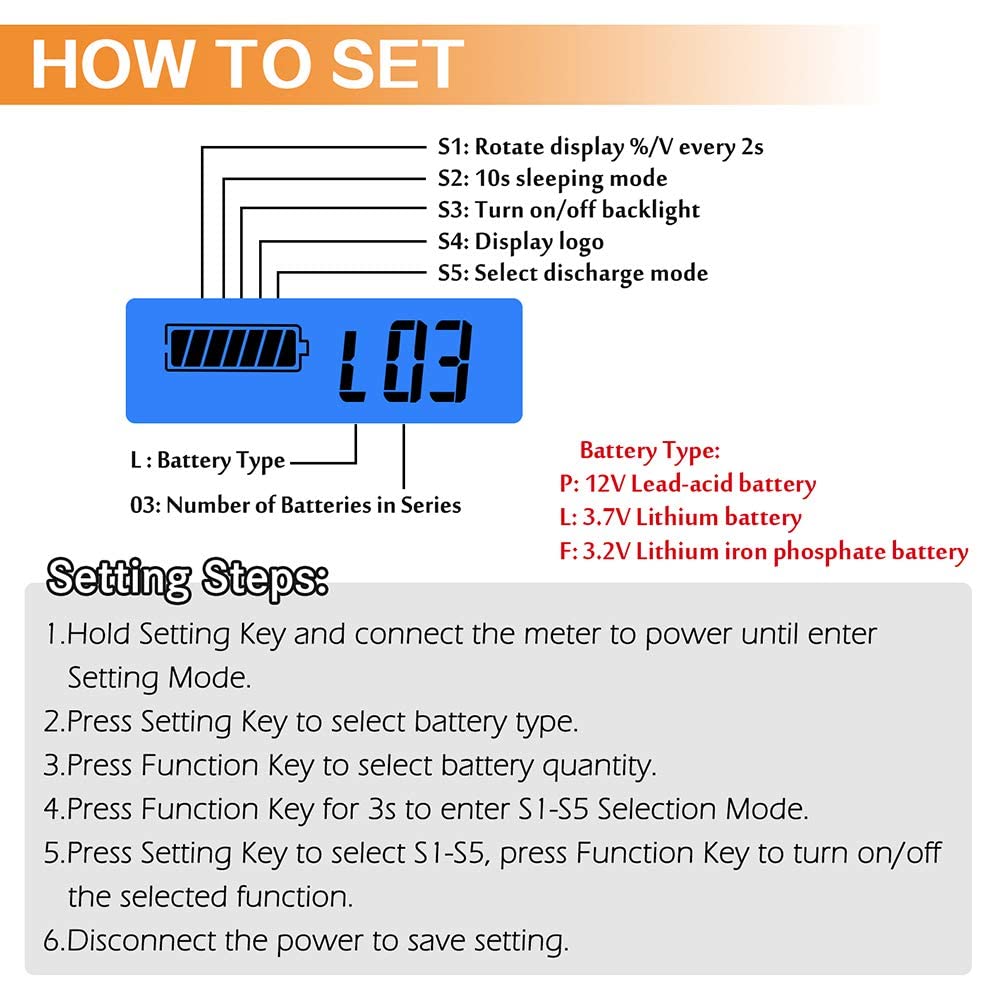 Roboway Battery Indicator Display 12-84V Battery Capacity Voltage for Lead Acid Battery, Check Battery Voltage and Charge Percentage of E-Rickshaw & E-Bikes, Green (RW-972) - Image 7 thumbnail