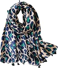 FAIRYGATE Leopard Scarf Women Lady Oversized Long Soft Warm Wrap Shawl Animal Print Scarves