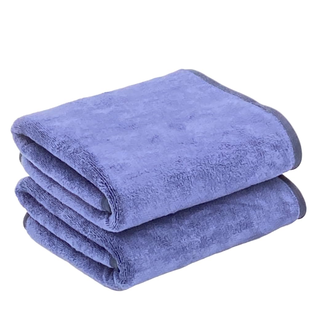 PatPug Ultrasoft Microfiber, 2 Piece Hand Towel Set, Comfortable, Fade Resistant, Highly Absorbent, Quick Drying (Royal Blue)