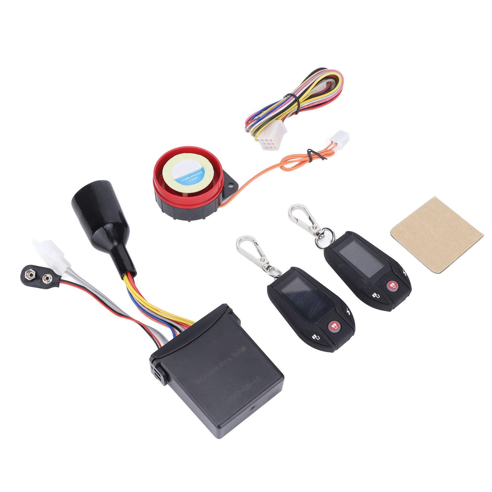 di Allarme per Motocicletta a 2 Vie, Kit Dispositivo Antifurto per Moto Multifunzione PKE Sensing 12V Display LCD Telecomando Universale per Fuoristrada ATV (Custodia
