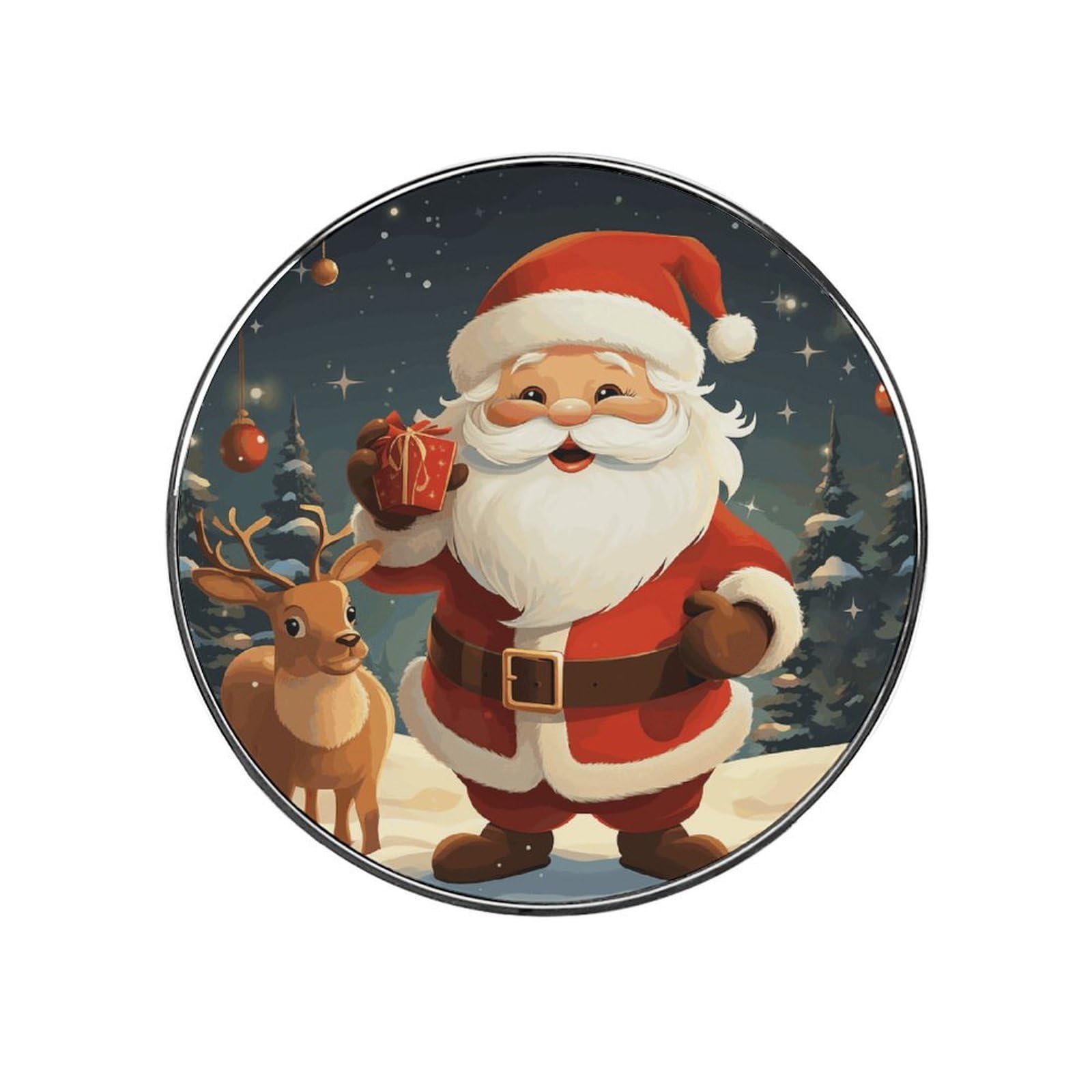 Christmas Santa Claus Magnetic Refrigerator Sticker Glass Strong Fridge Sticker Cute Refrigerator Magnets for Kitchen Office Whiteboard Cabinet Decorative Magnets for Gift