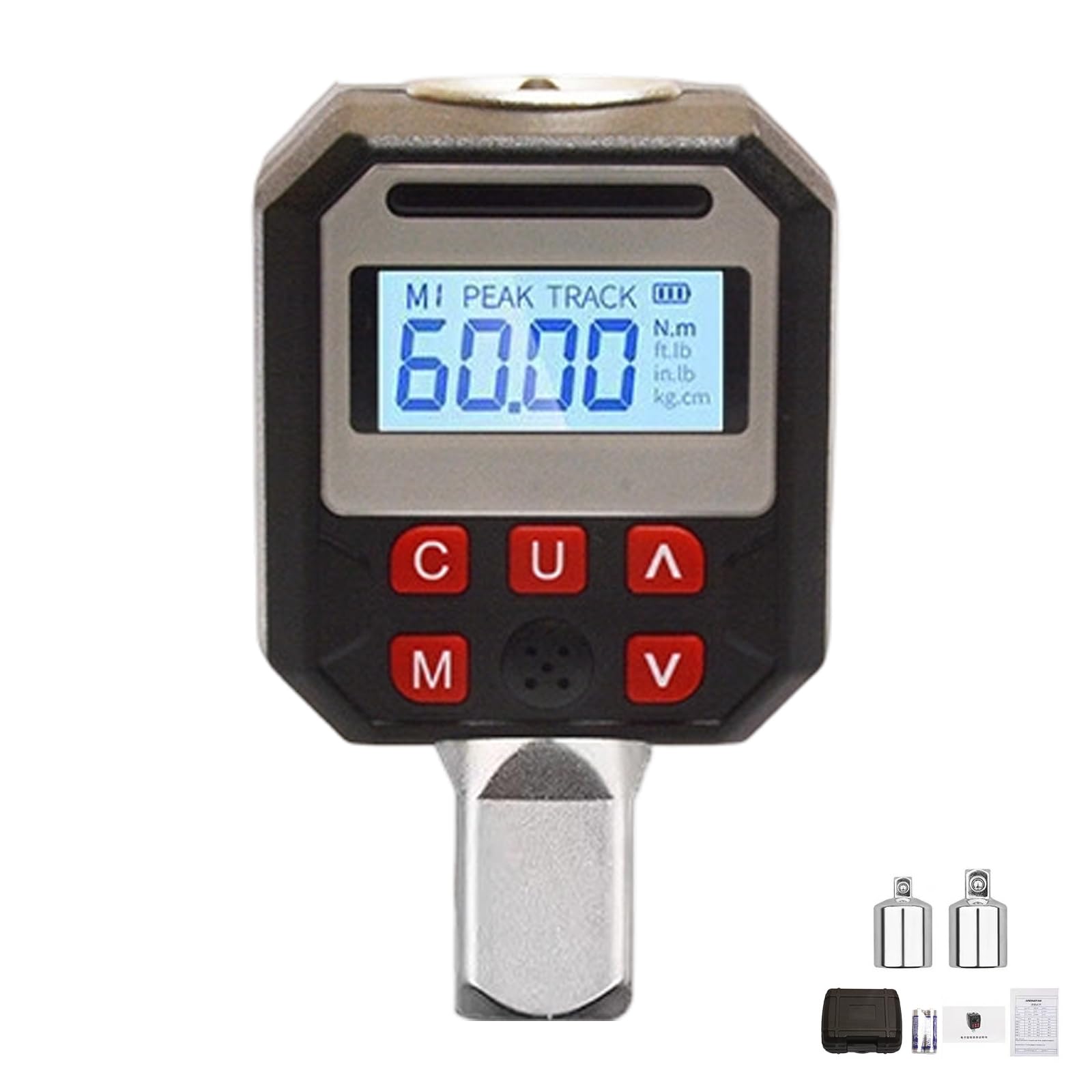 Carotoe 3 60 6 Pcs Digital Torque Tester With 2 Class And 6 Interchangeable Heads For Versatile Bolt Tightening In Motorcycle And Factory Settings Automotive Moment Tool Set