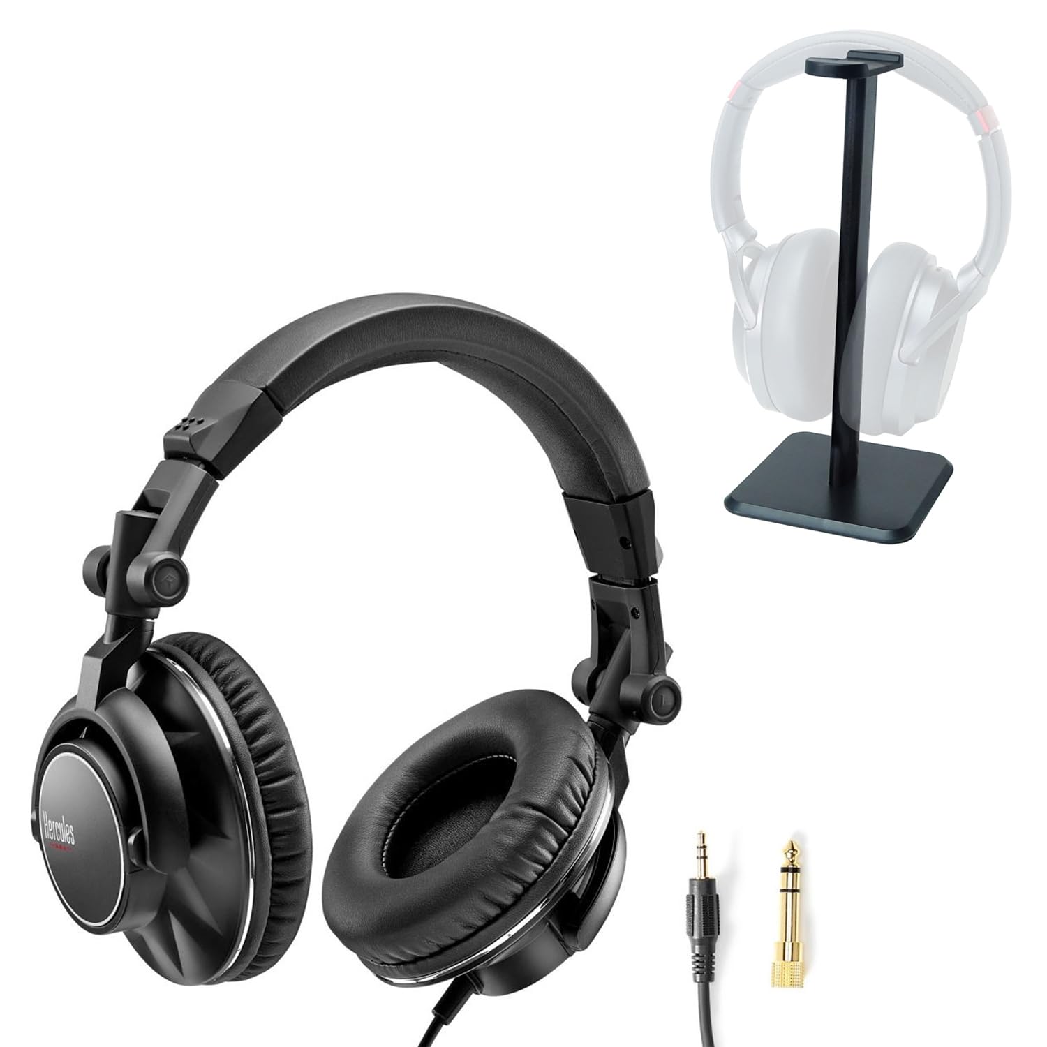 Hercules HDP DJ60 Casque DJ fermé + trépied de table Keepdrum