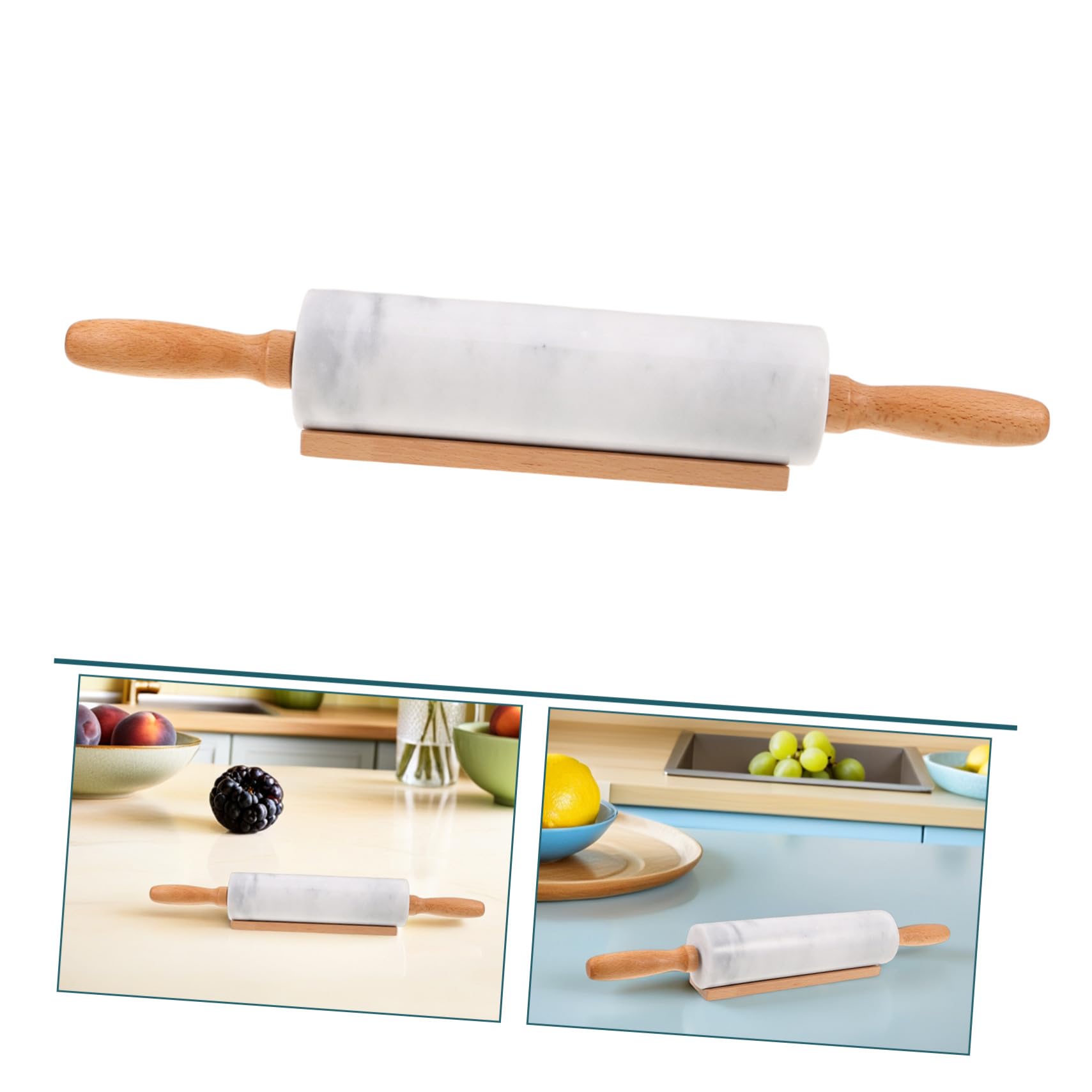 Mobestech 3piezas Rodillo De Mármol Para Fondant Pequeño Mango Apto Para Repostería y Uso Alimentario Para Hornear y Amasar Masa