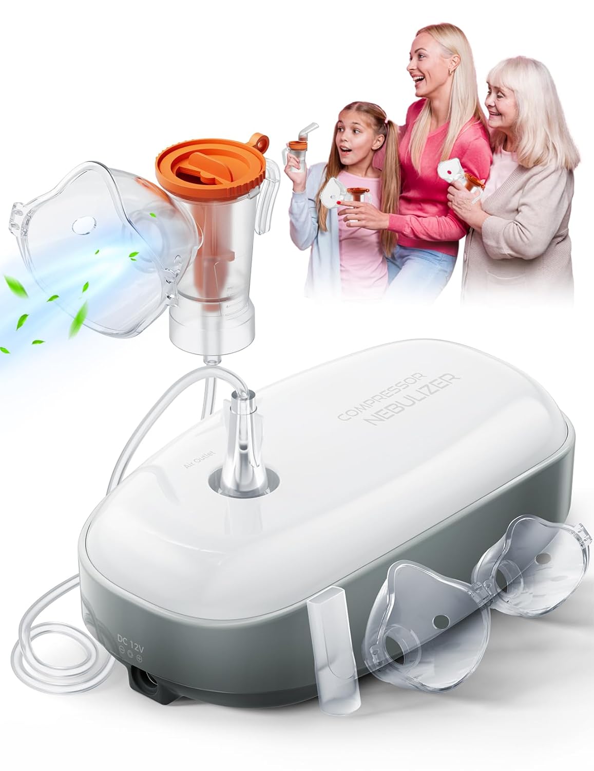 Portable Nebulizer Machine for Kids Compressor Jet Nebulizer, Handheld Desktop