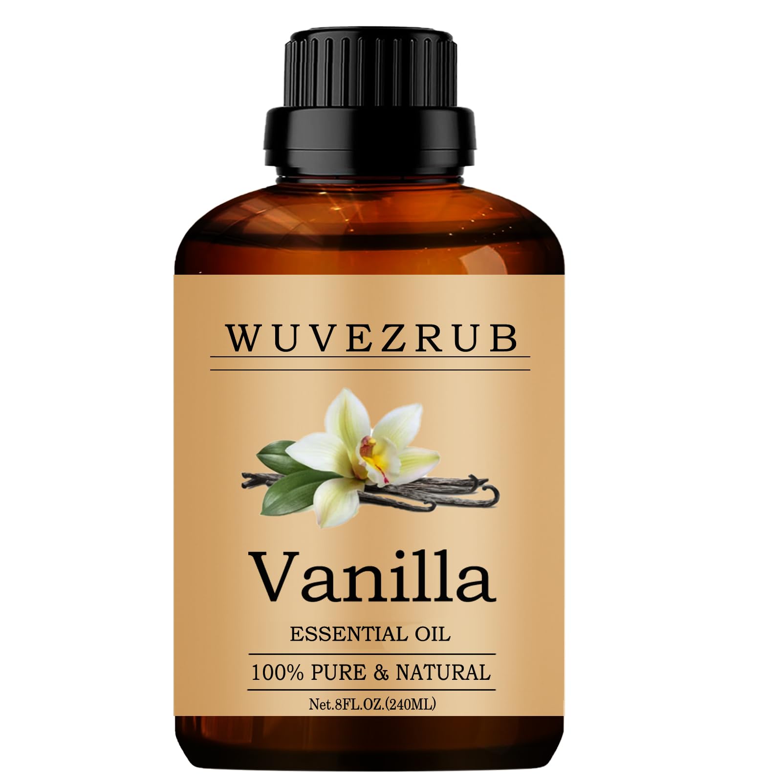 Vanilla Essential Oils Organic, 240ML Pure and Natural Vanilla Essential Oil for Aromatherapy Diffuser - Vanilla /8 Fl Oz