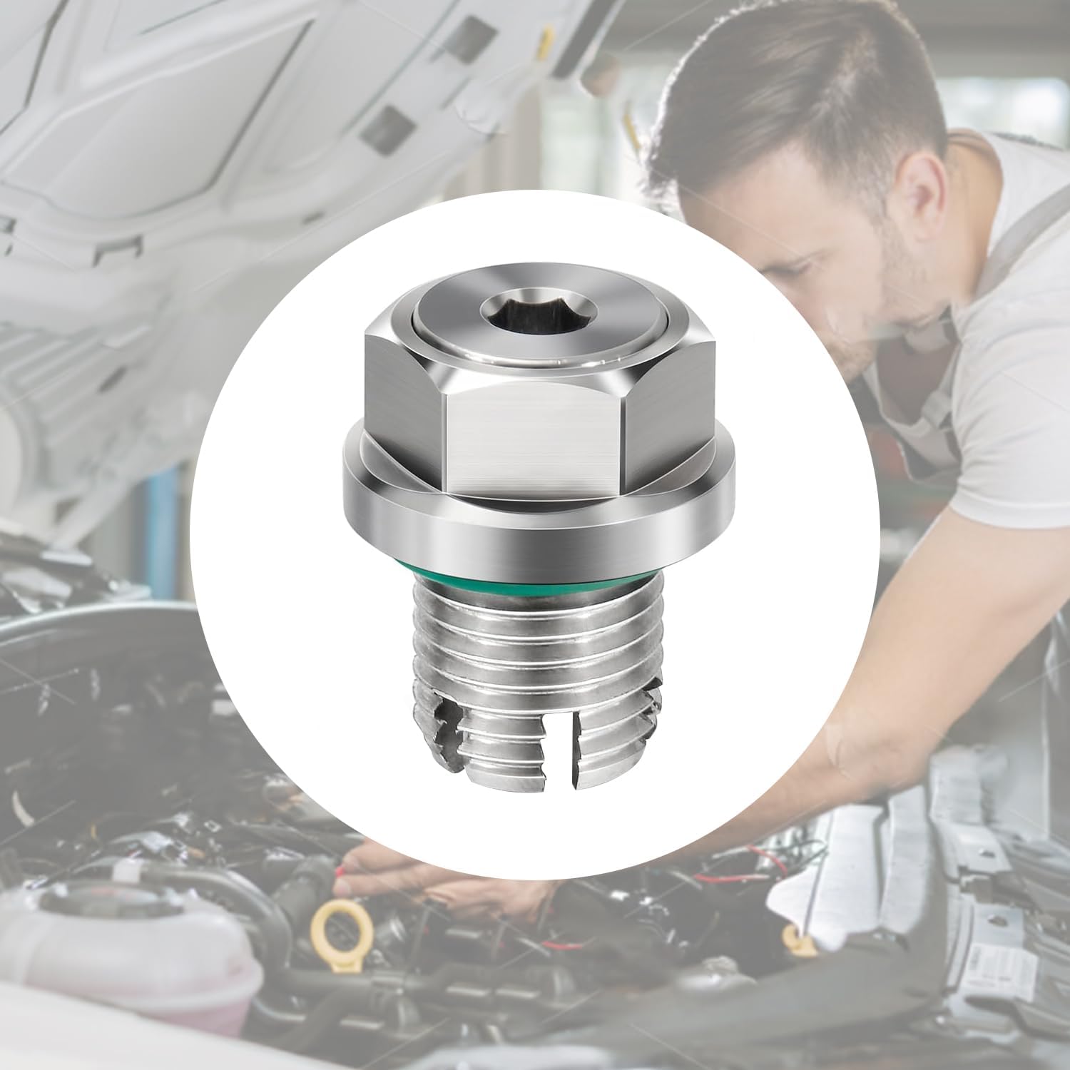 M16.1-1.5 x 15 Large Backpack Drain Plug,Stainless Steel Self Tapping Oil Pan Thread Repair Kit