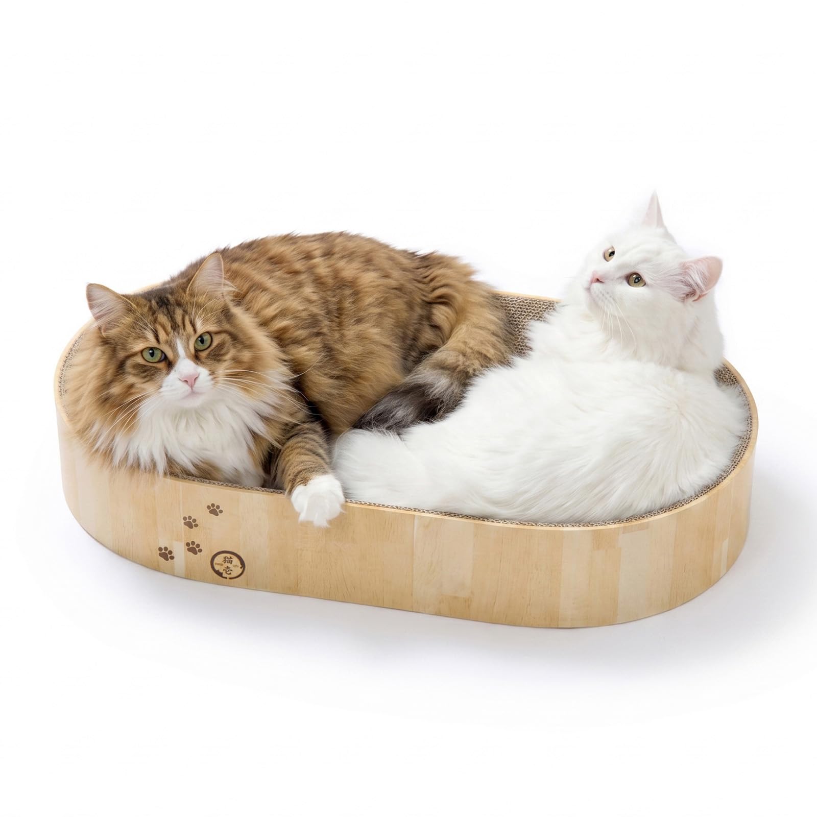 Amazon | 猫壱 バリバリボウル XL オーバル 爪研ぎ ライトブラウン