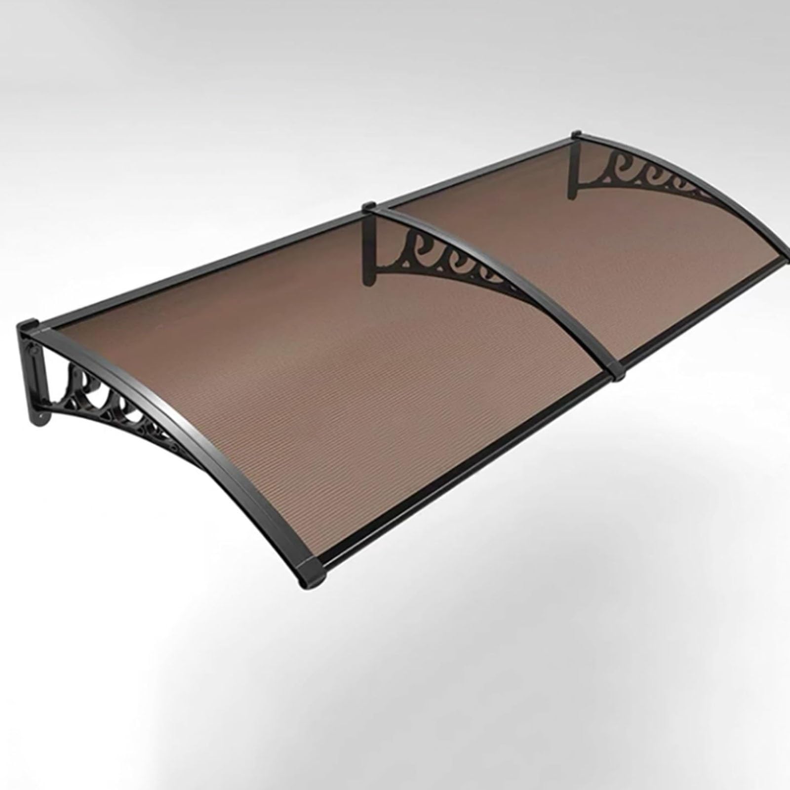 Aluminiowy baldachim na drzwi wejściowe z poliwęglanu, markiza na drzwi, ochrona przed słońcem, ochrona przed promieniowaniem UV, deszczem, śniegiem, 60 x 180 cm