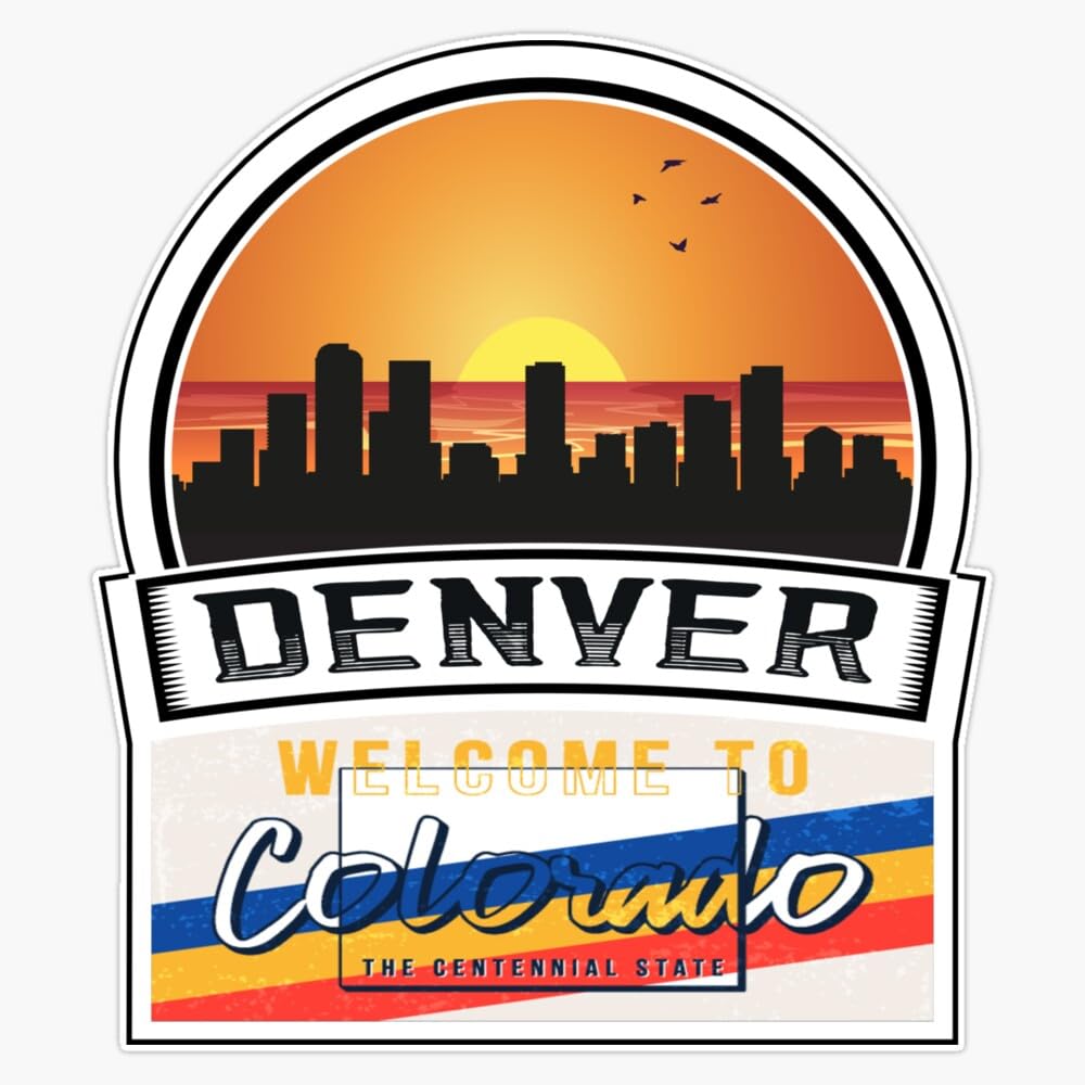 Magnet Denver Welcome To Colorado The Centennial State Colorado State And Cities Series -4 Magnet Vinyl Decal Sticker 5