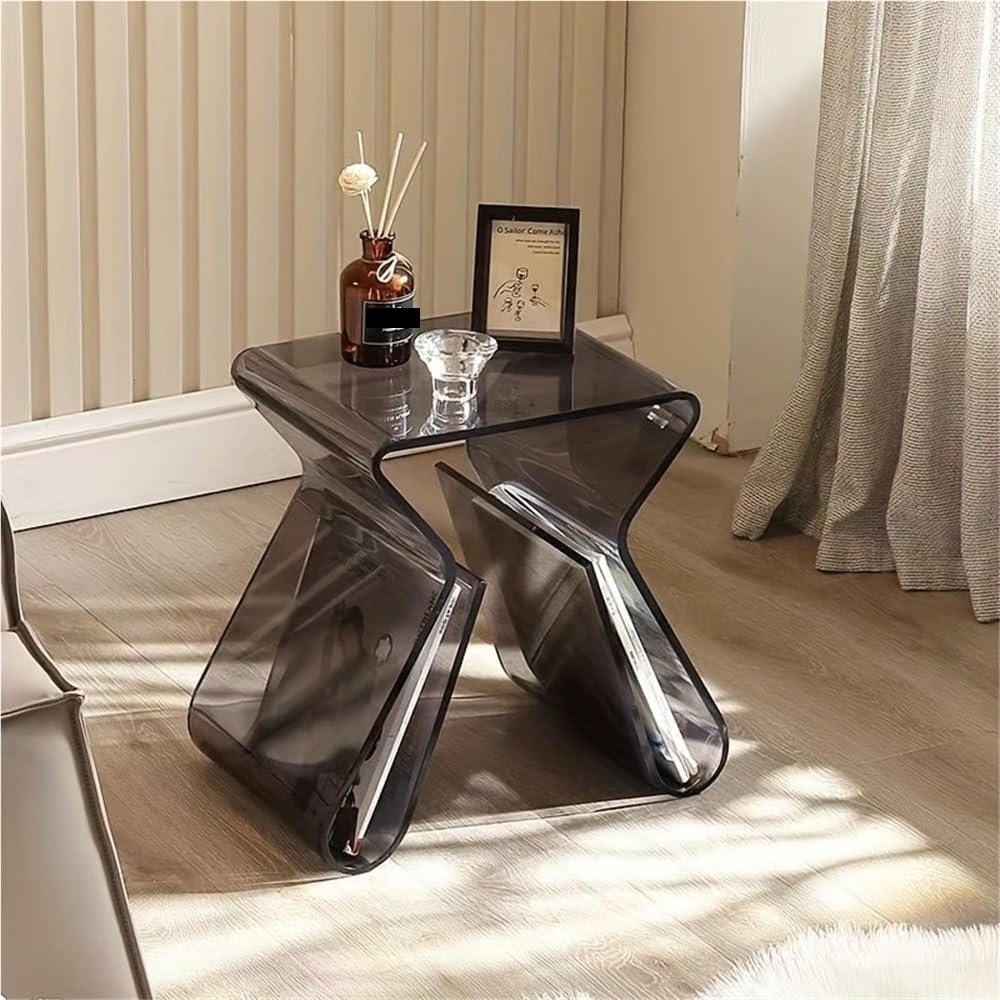 SXZenSpace Modern Bedside Table Nightstand Acrylic Side Minimalist Coffee for Living Room Home Decor,Ideal