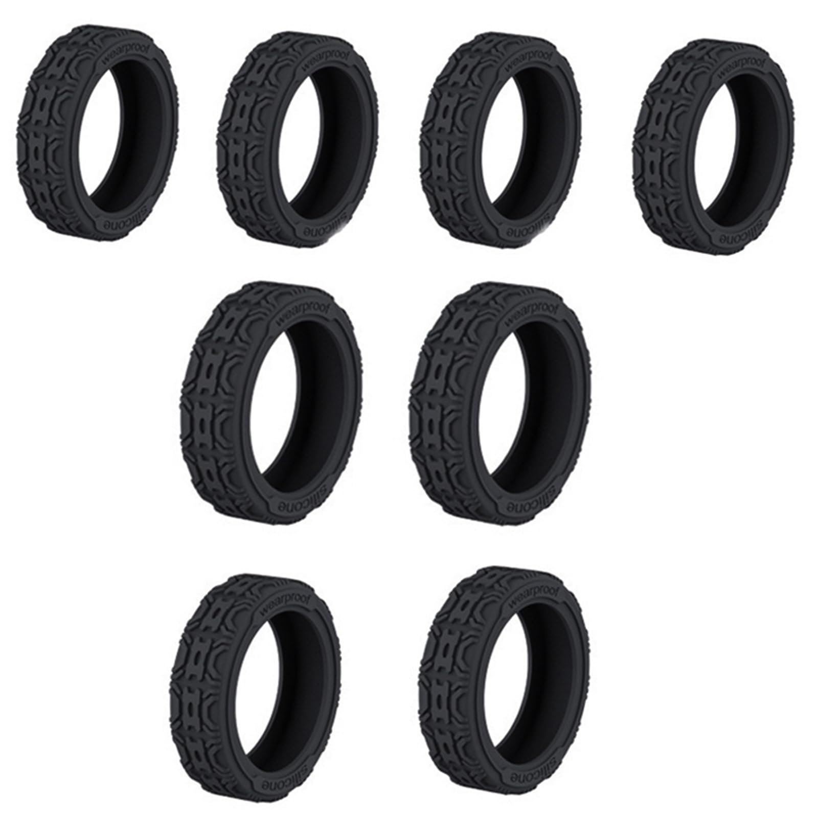 Maxtonser 4pcs Practical Silicone Luggage Wheel Protectors Cover for Travel Suitcases Reduce Noise Wheels Guard Cover