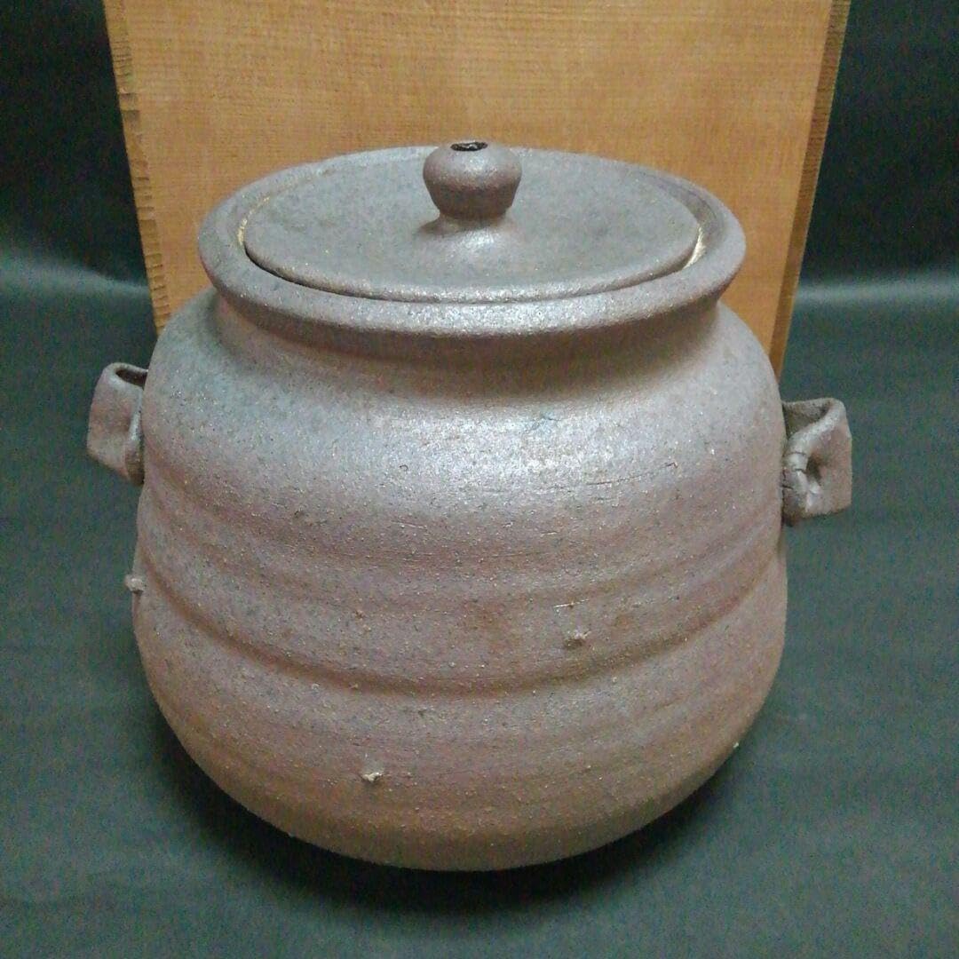 水指　焼締水指　茶道具　備前水指　大村逍山作　大村基治作　秀高窯　焼締め Amazon.co.jp: 水指 焼締水指 茶道具 備前水指 大村逍山作 大村基治作