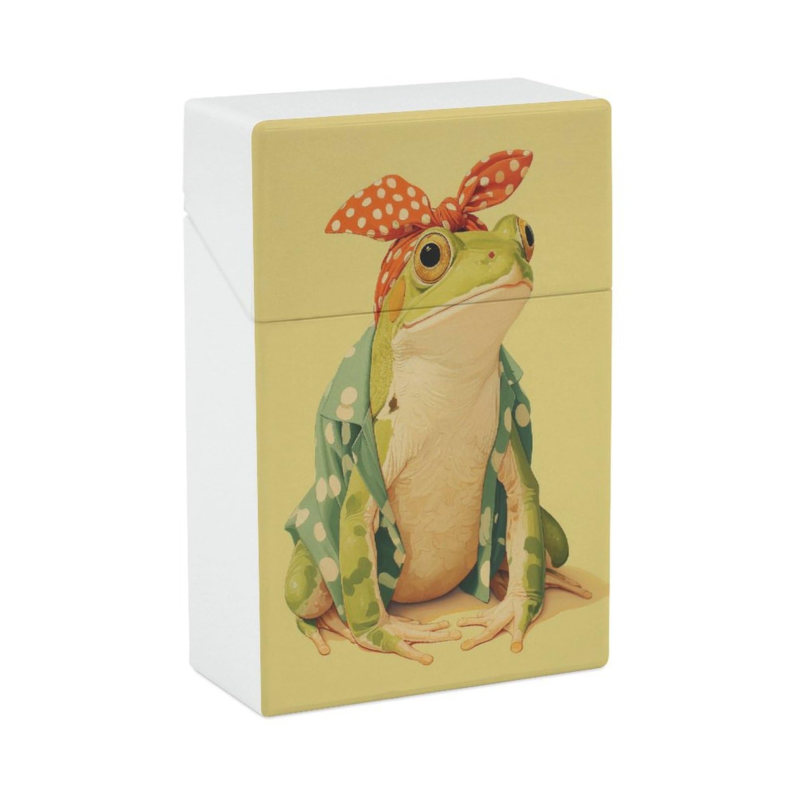 Amazon.com: Vintage Cute Frog Funny Cigarette Case Plastic Cigarette Pocket  Holder Flip : Health & Household