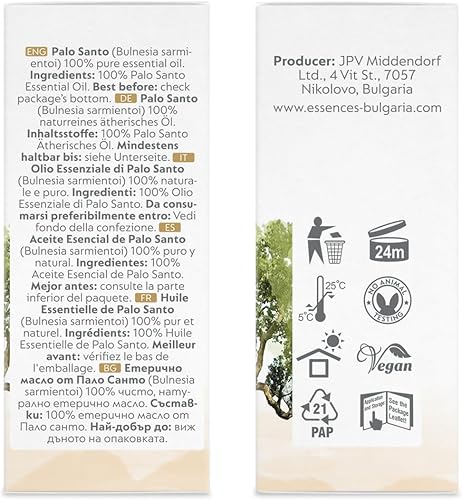 Miniatura 4 de Essences Bulgaria Aceite esencial de Palo Santo, 0.17 onzas líquidas, 0.17 onzas líquidas, Bulnesia sarmientoi, 100% puro y natural, sin diluir,