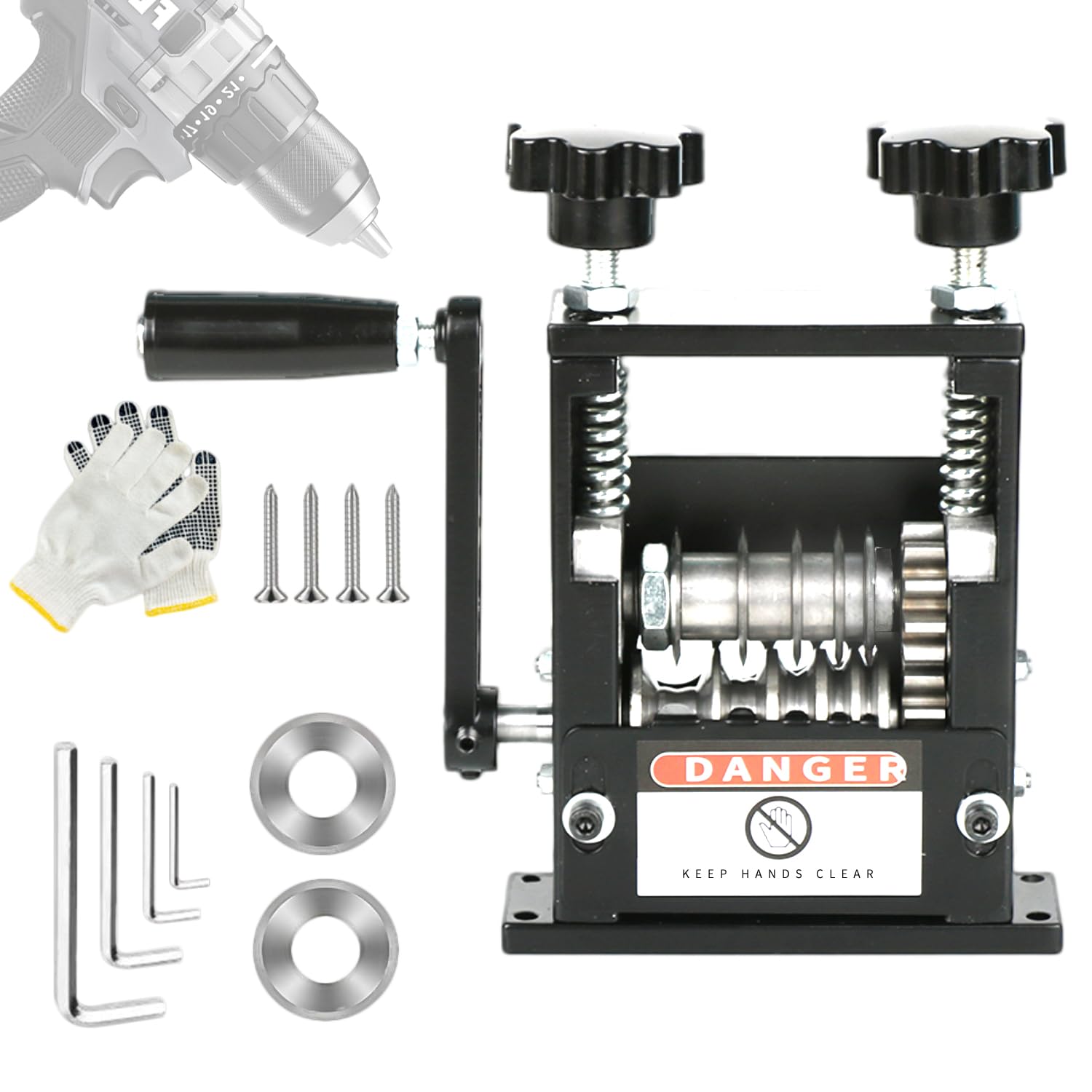 Máquina pelacables manual, máquina peladora de cables alimentada por taladro con 6 canales y 5 cuchillas para alambre de cobre de 0.12 a 0.67 pulgadas, herramienta pelacables de manivela manual para